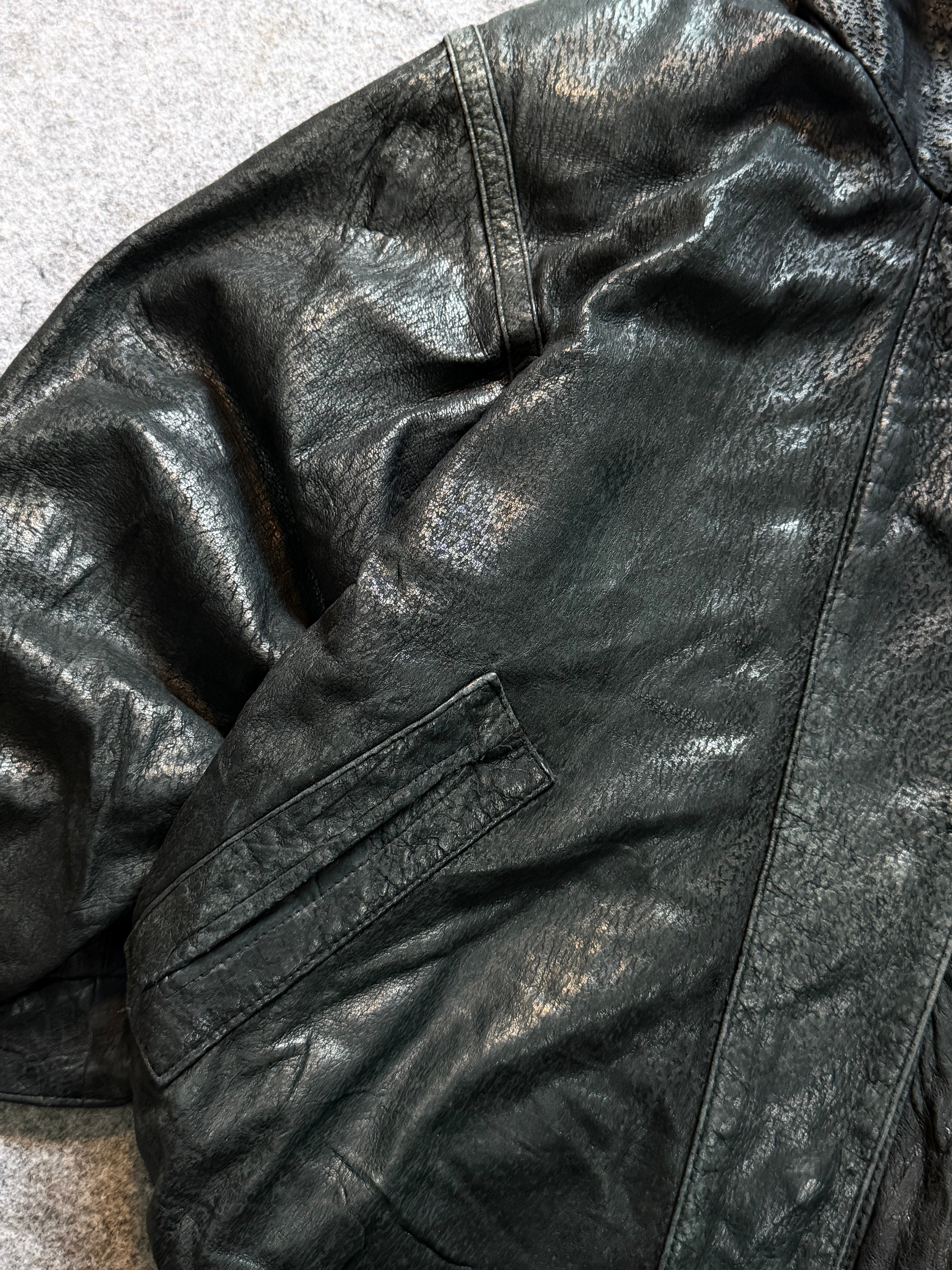 Bomber leather jacket(L/XL)