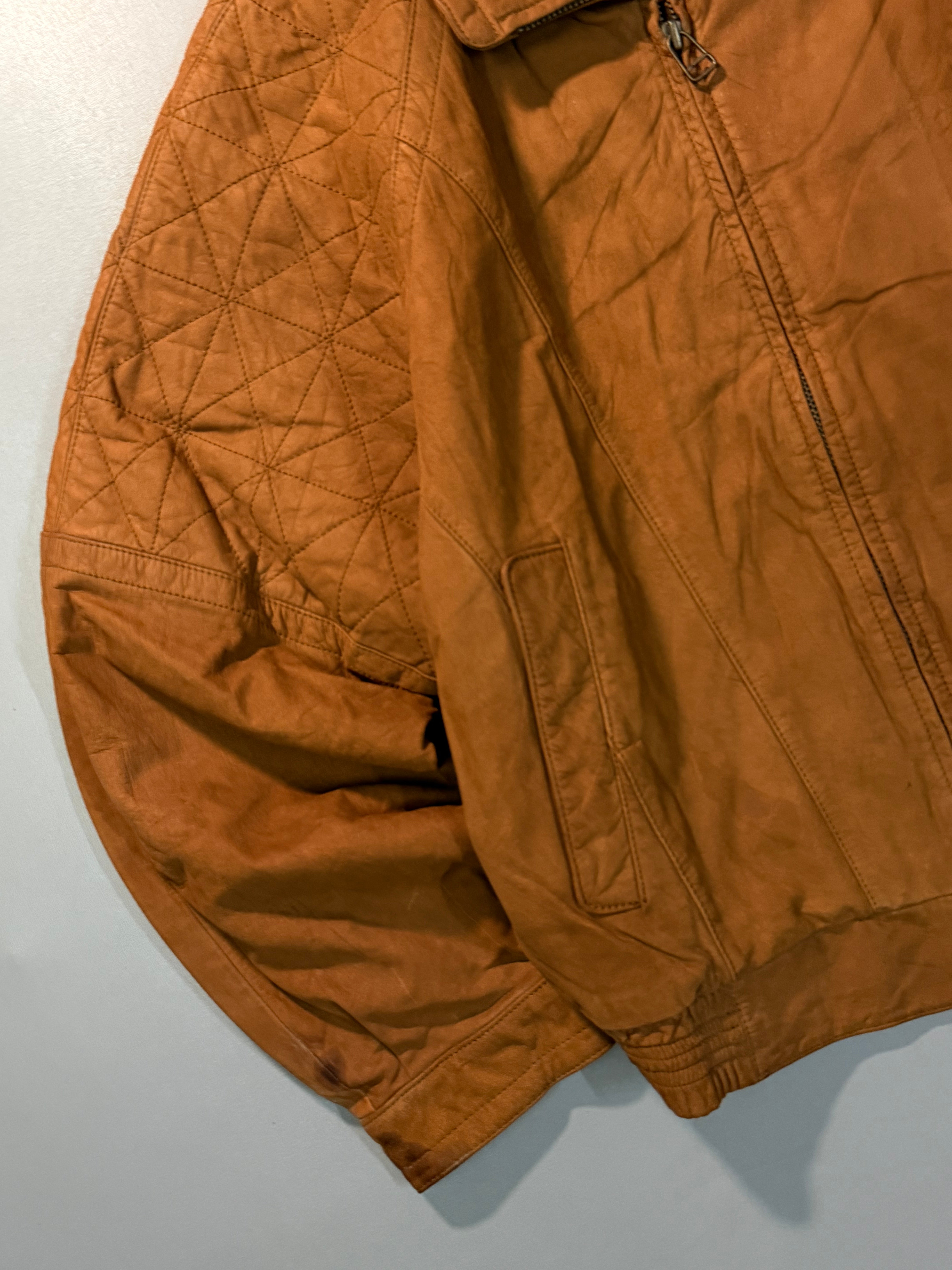 Bomber leather jacket(M/L)