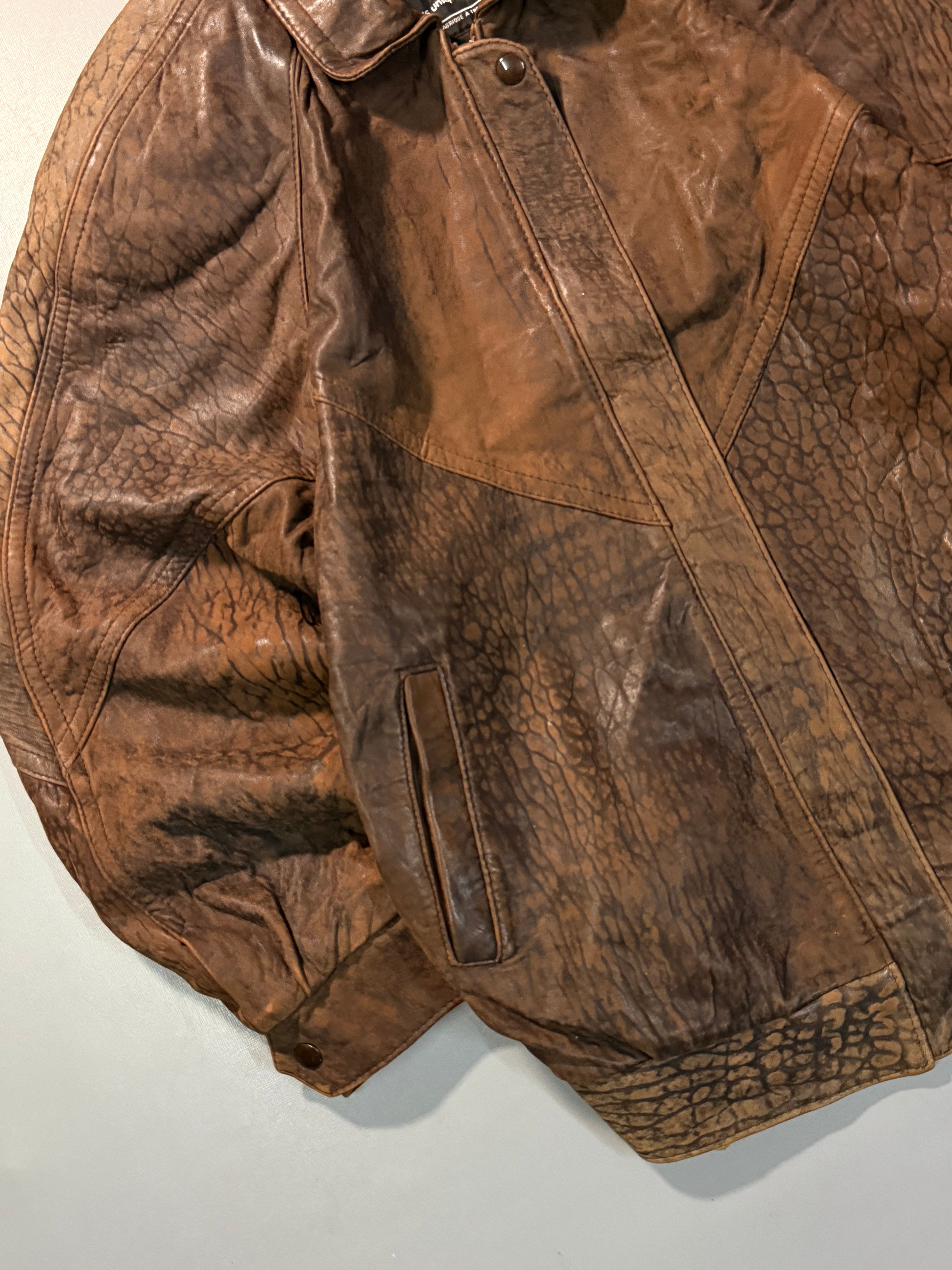 Bomber leather jacket(M/L)
