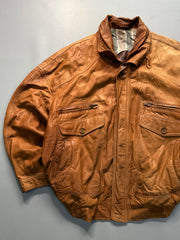 Bomber leather jacket(XL/2XL)