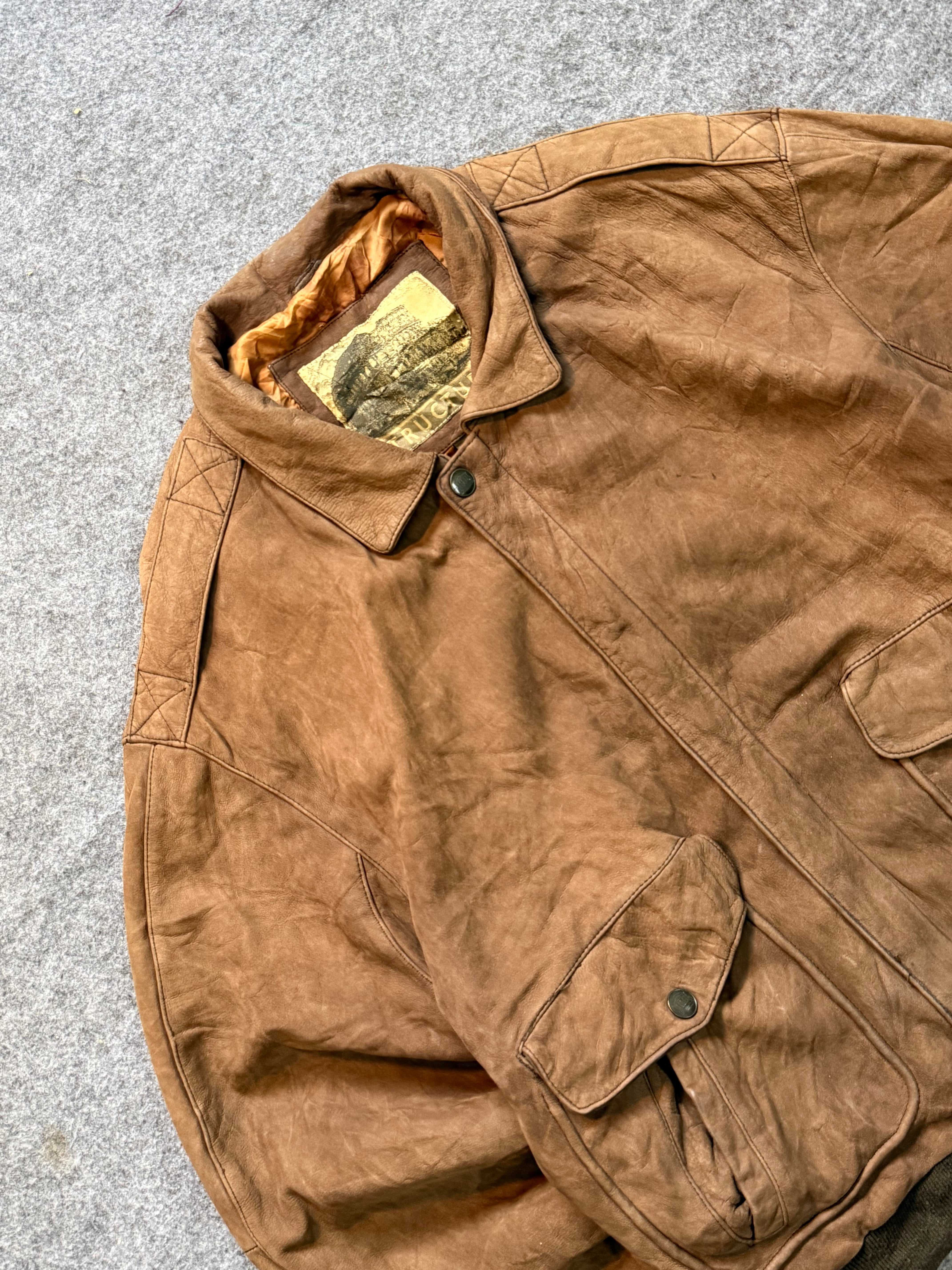 Bomber leather jacket(L/XL)