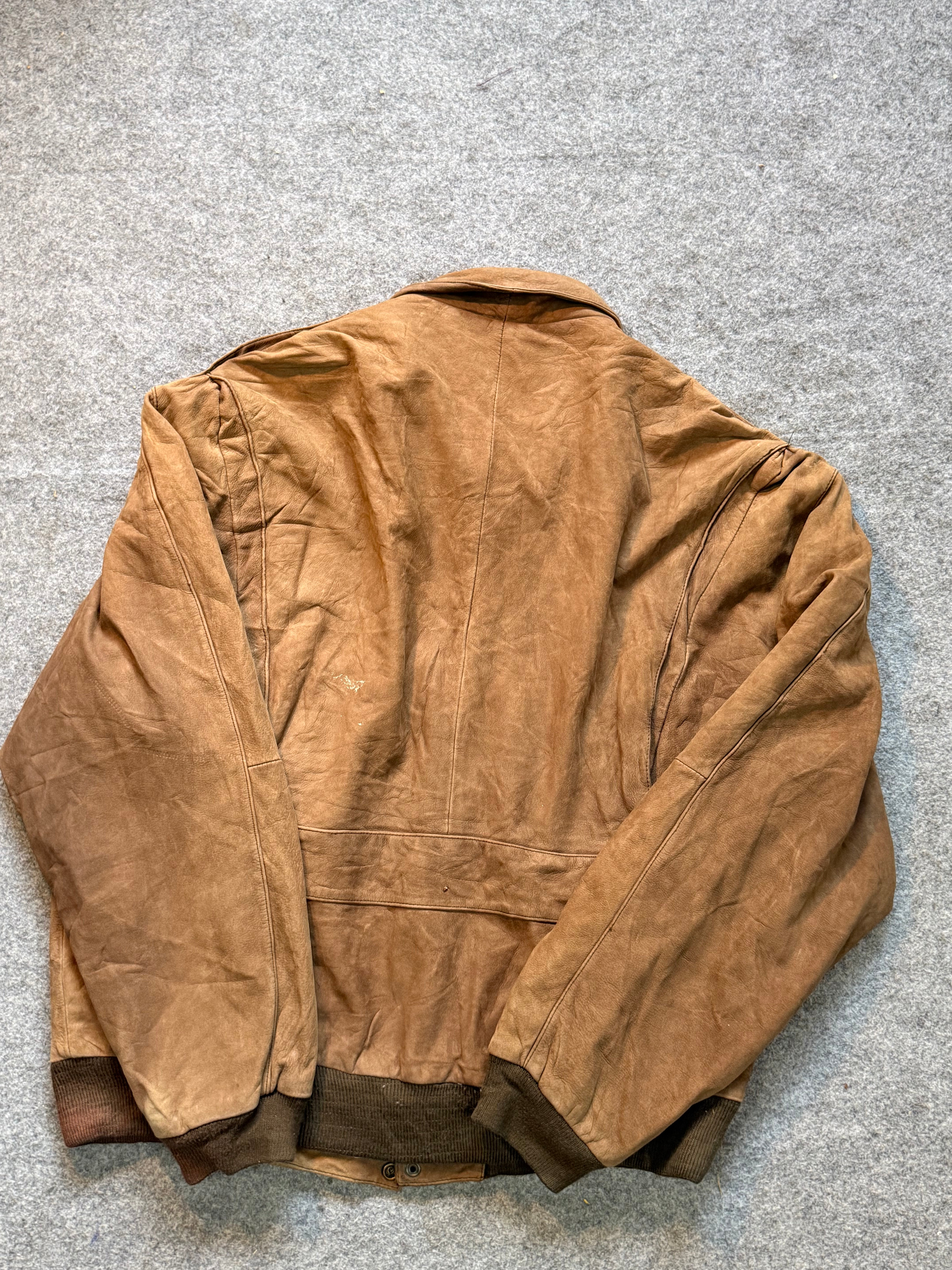 Bomber leather jacket(L/XL)