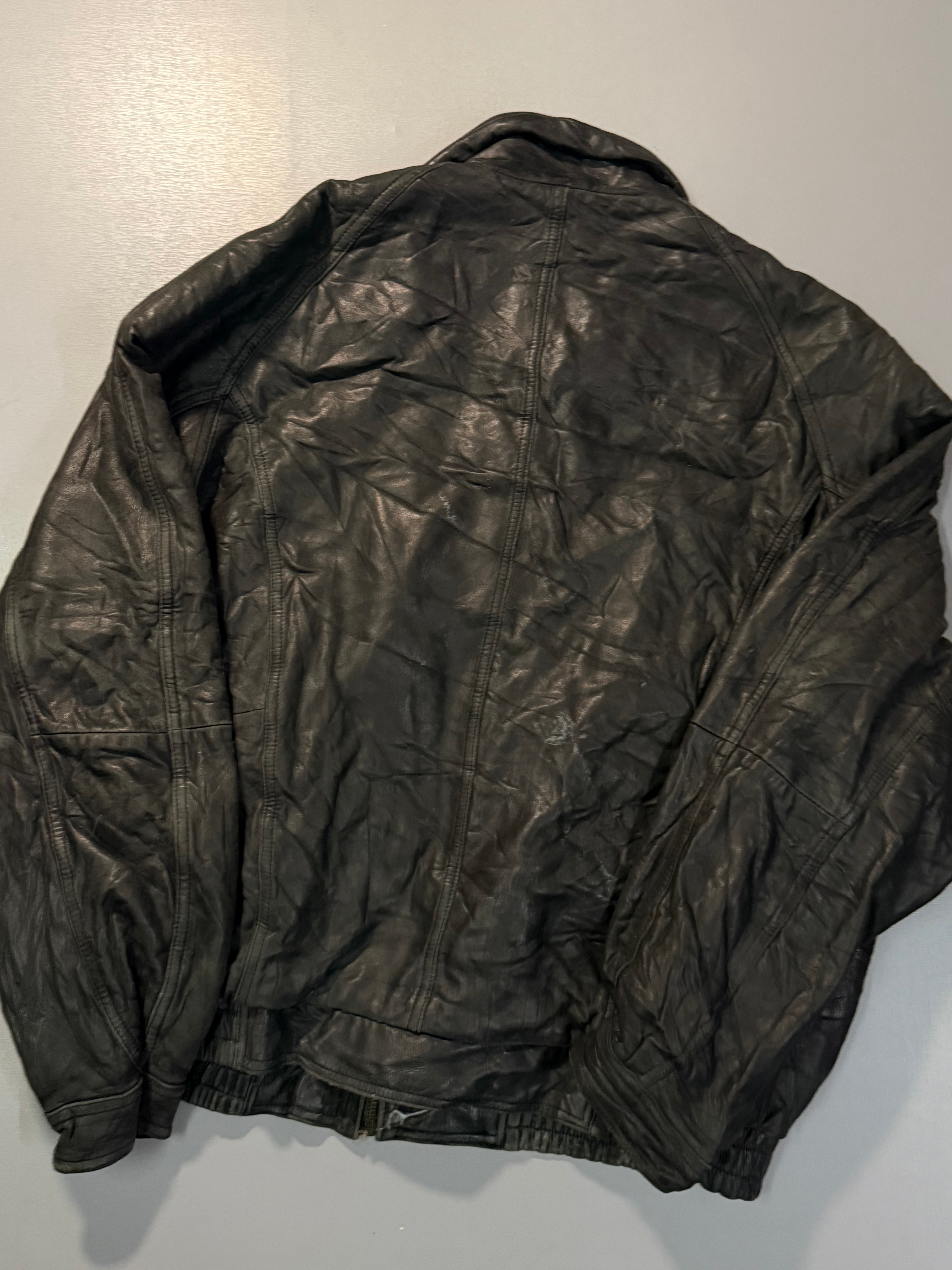 Bomber leather jacket(L/XL)