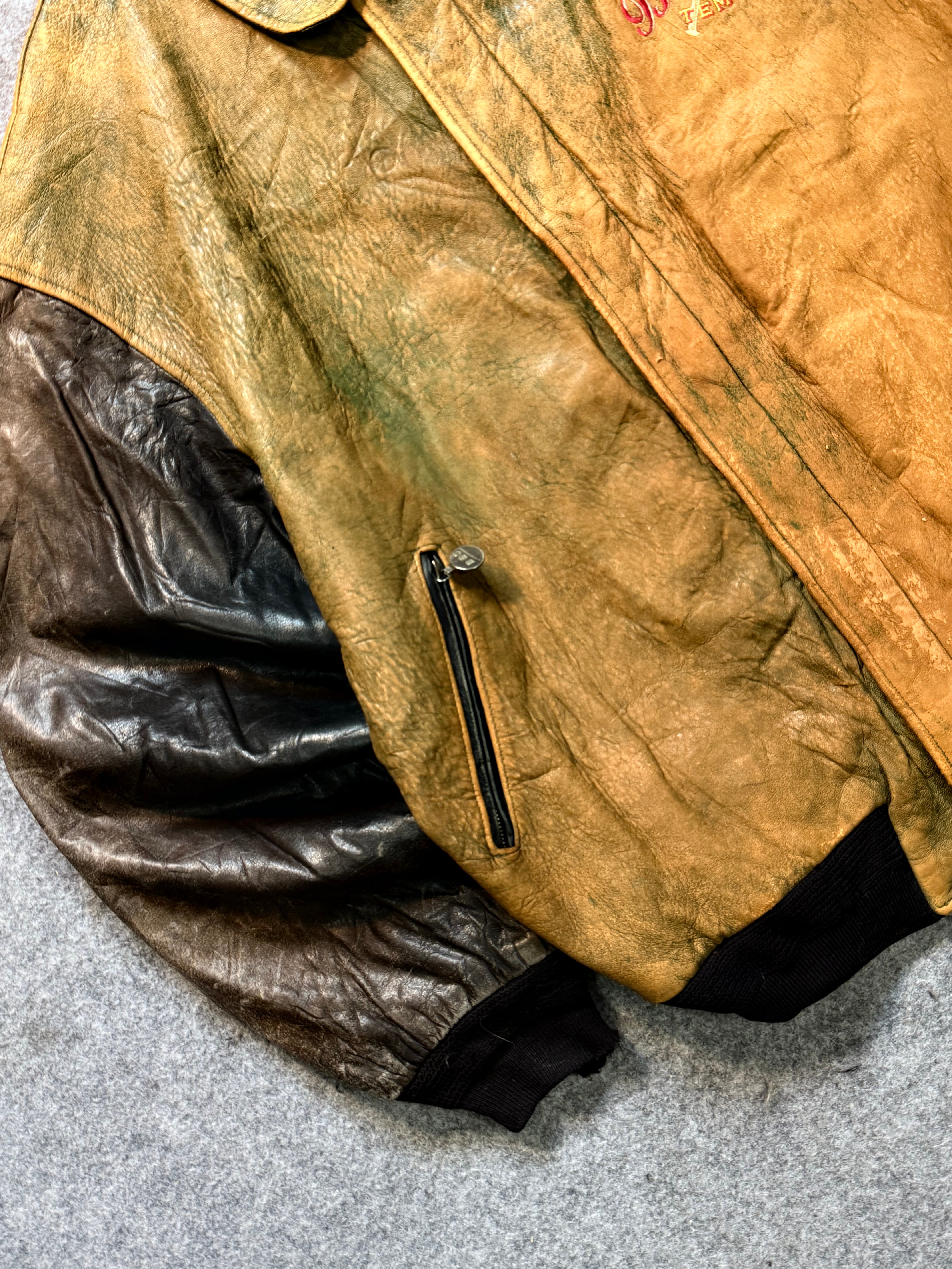 Bomber leather jacket(L/Xl)