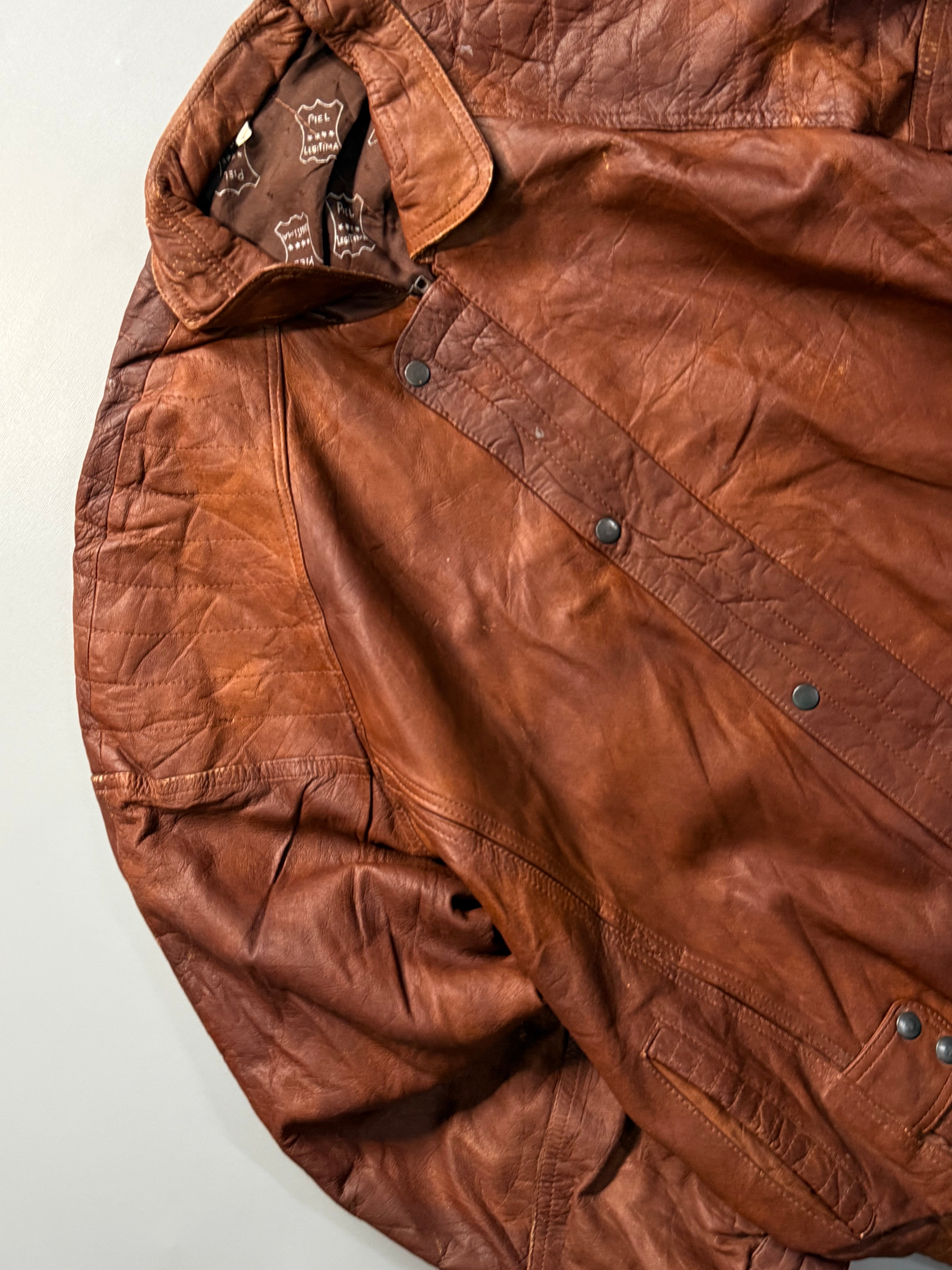 Bomber leather jacket(XL/2XL)