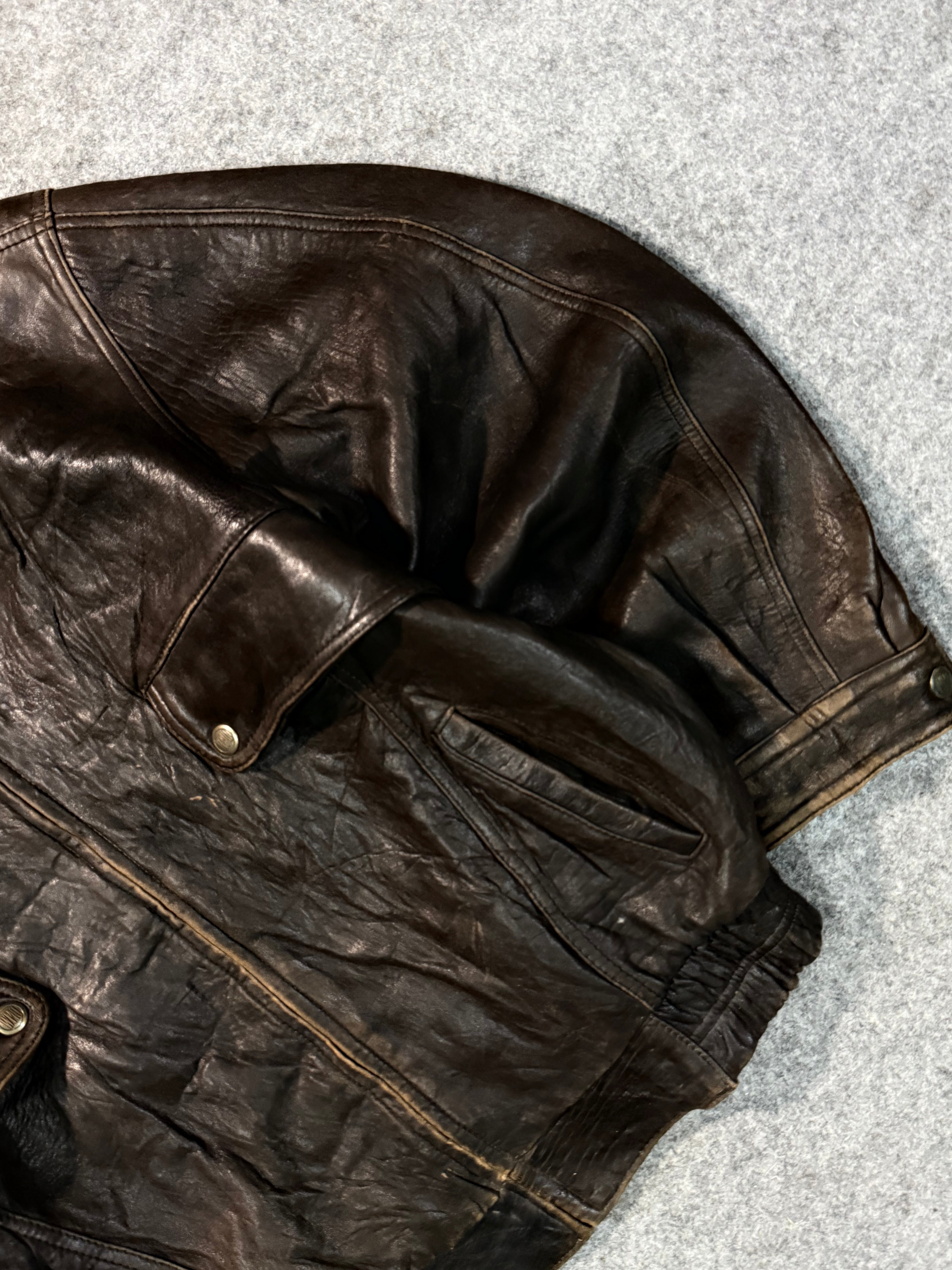 Bomber leather jacket(M/L)