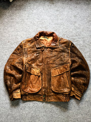 Pilot bomber leather jacket(M/L/XL)