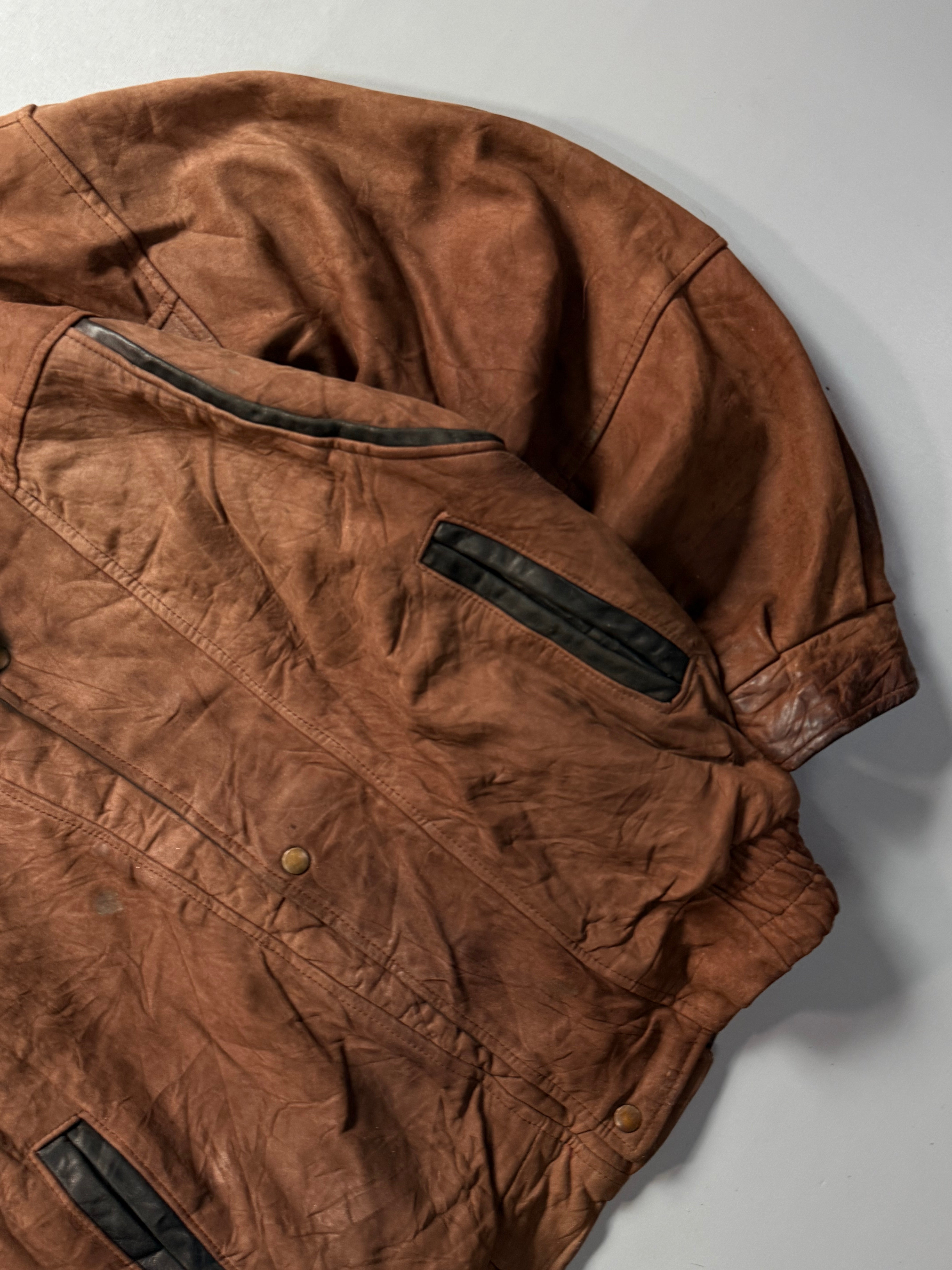 Bomber leather jacket(XL/2XL)