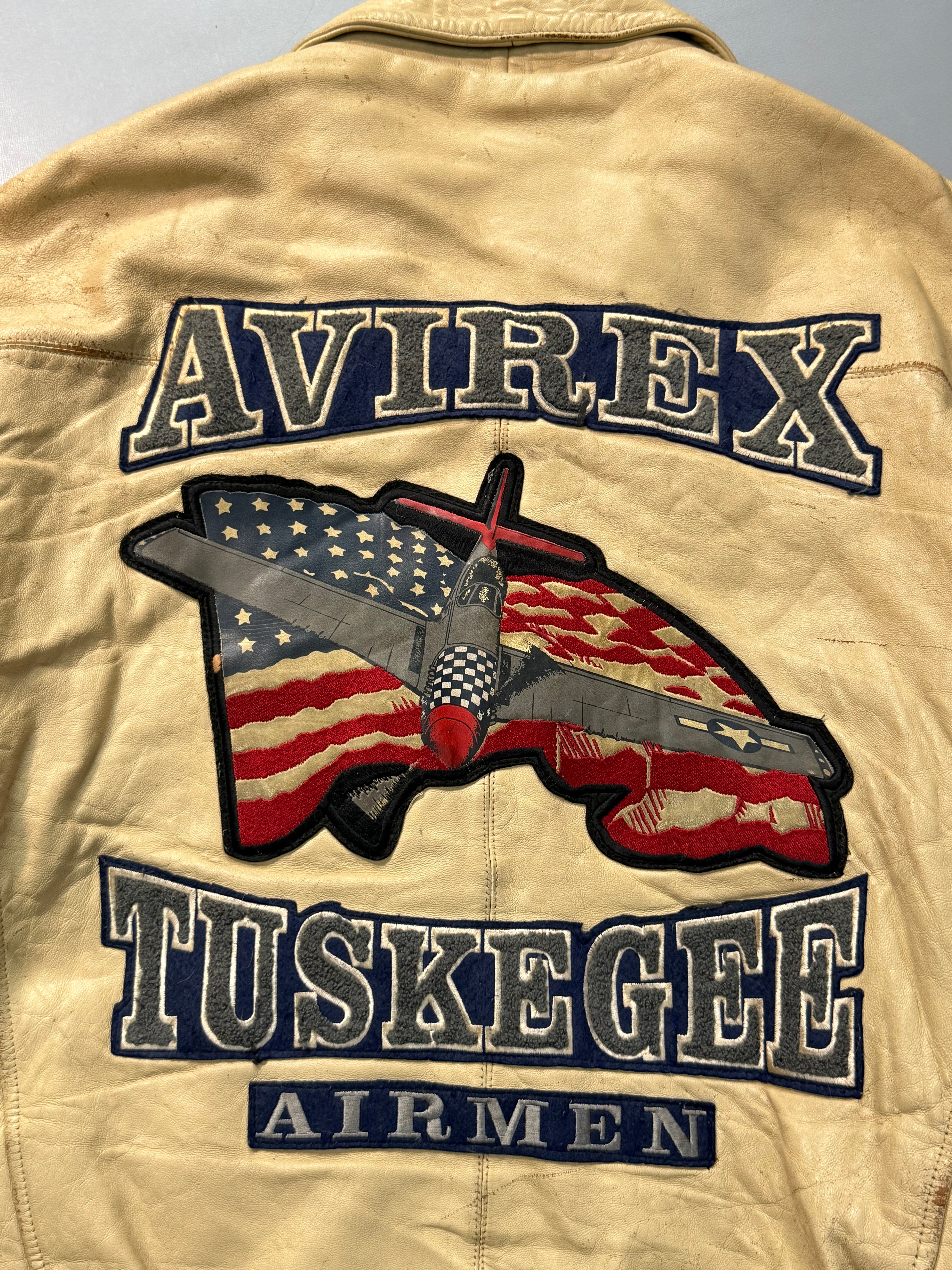 Avirex bomber leather jacket(2XL-3XL)