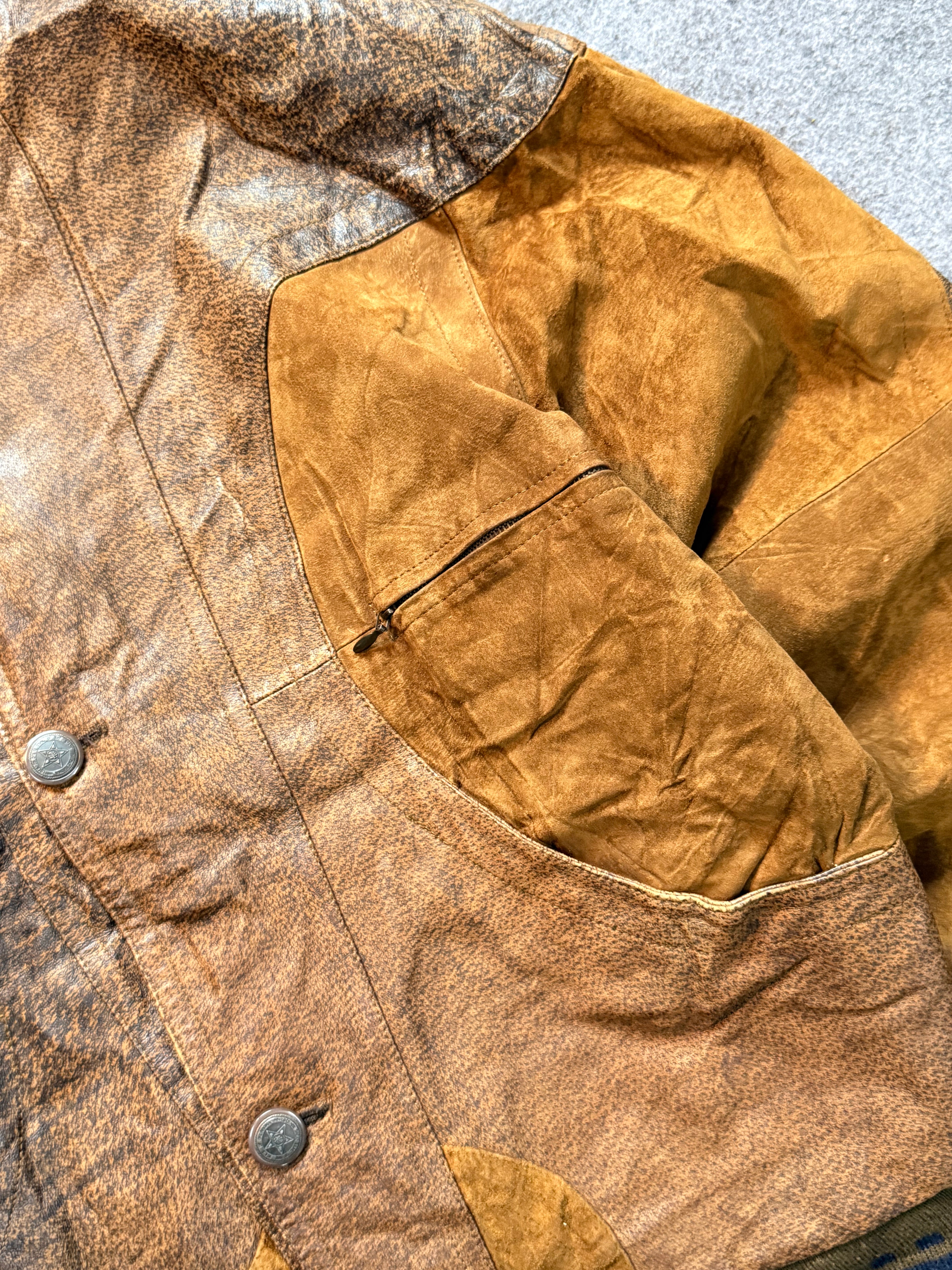 Bomber leather jacket(M/L)