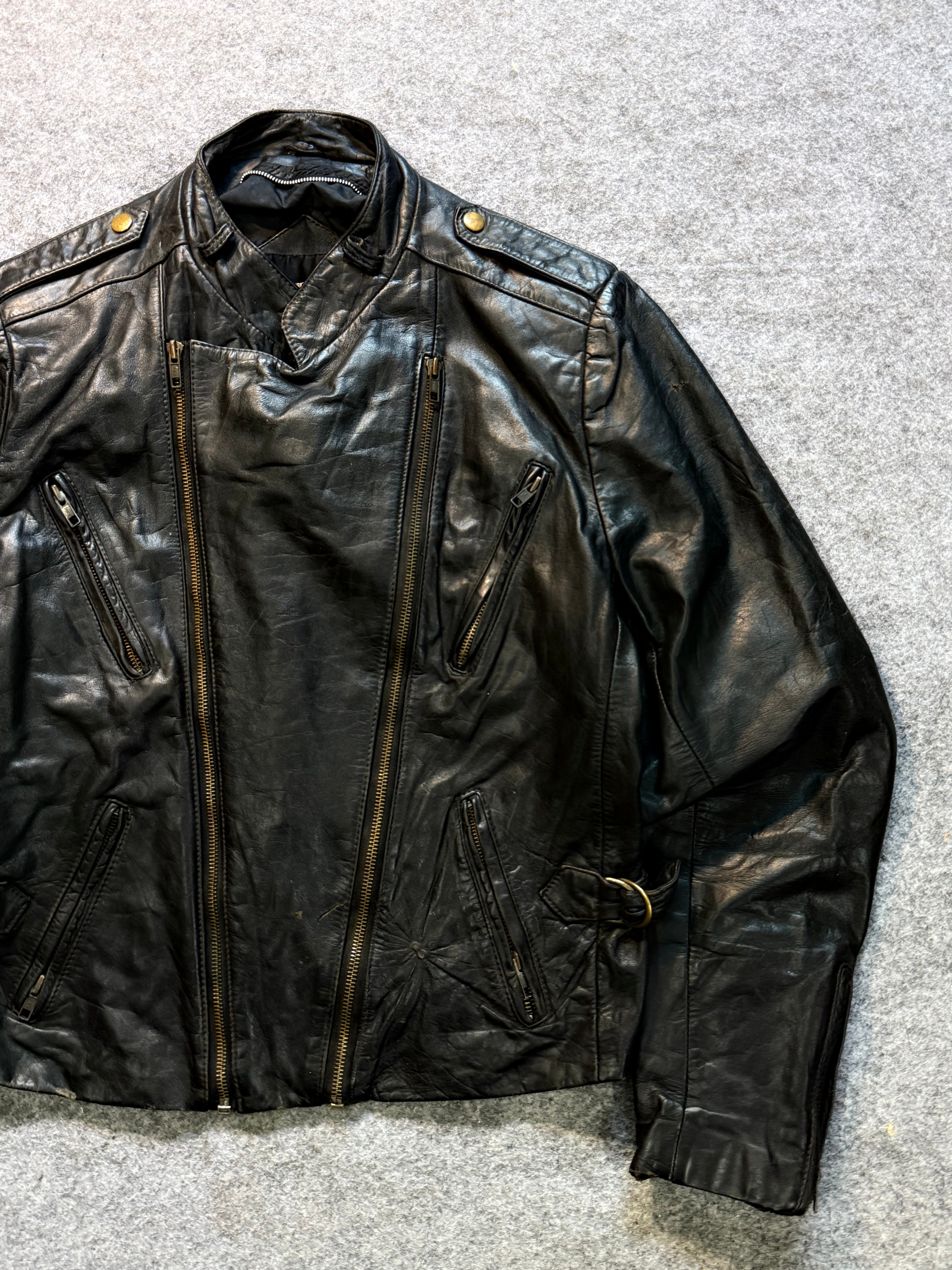 Biker leather jacket(M/L)