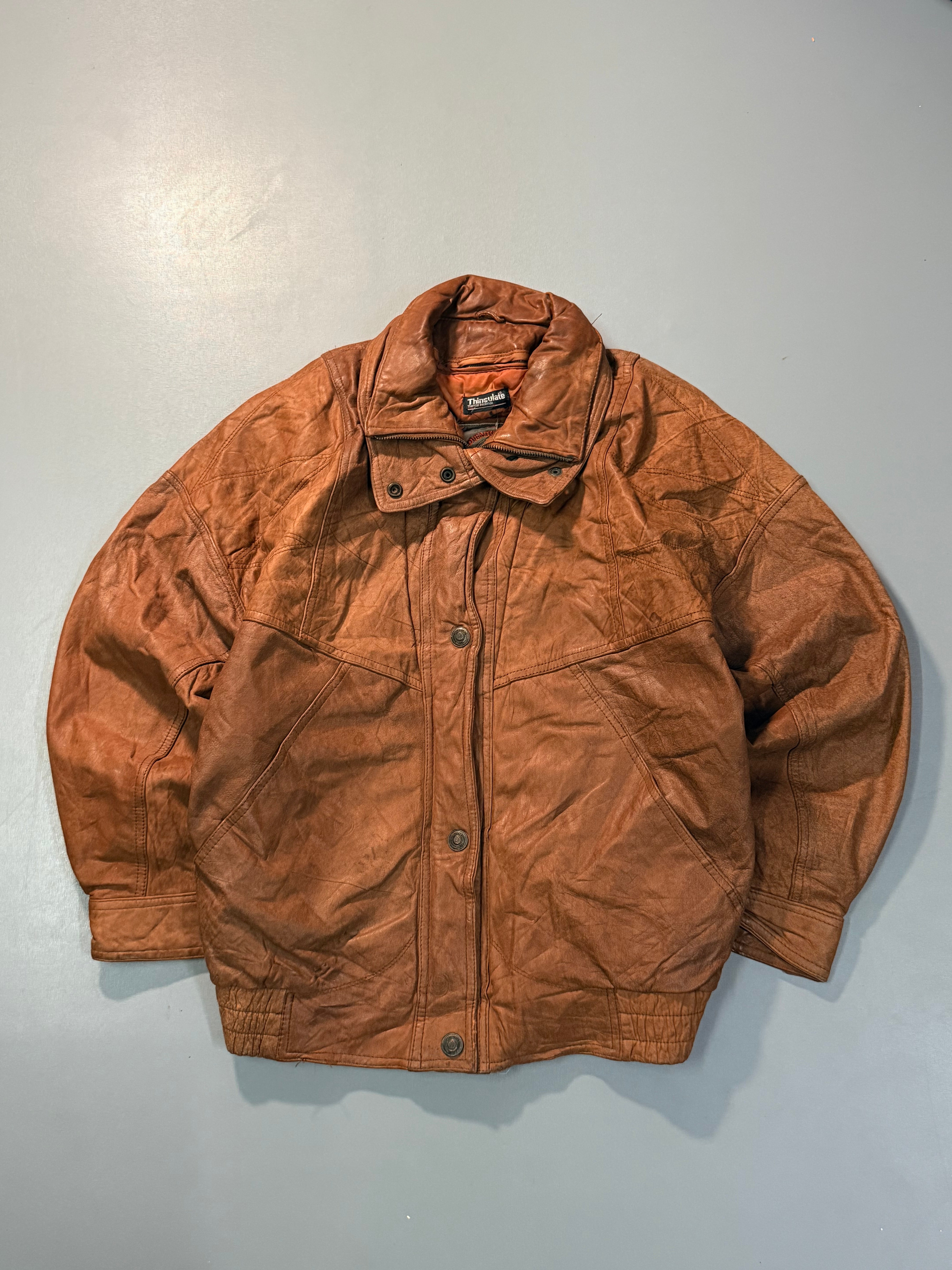 Bomber leather jacket(S/M)