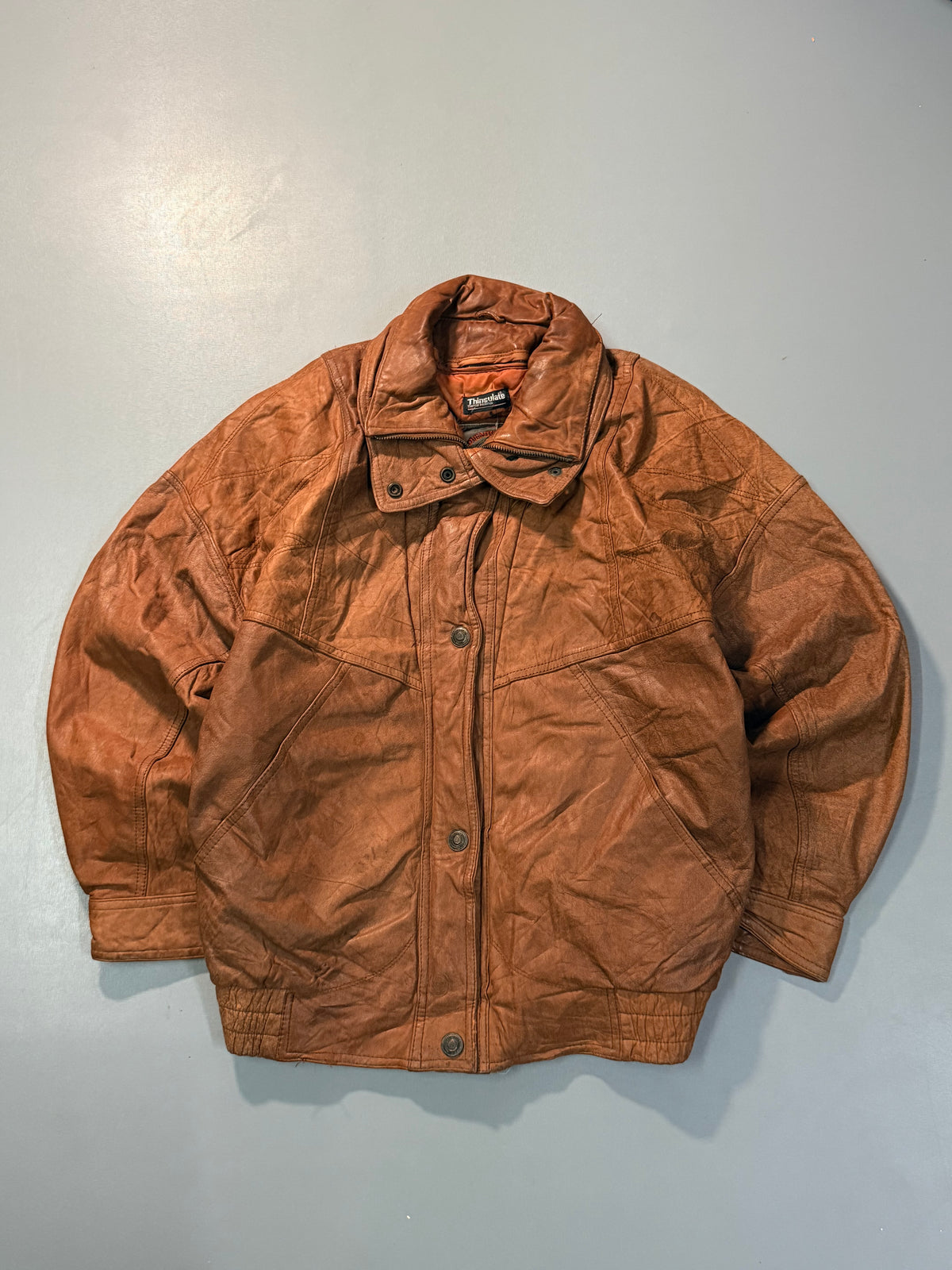 Bomber leather jacket(S/M)