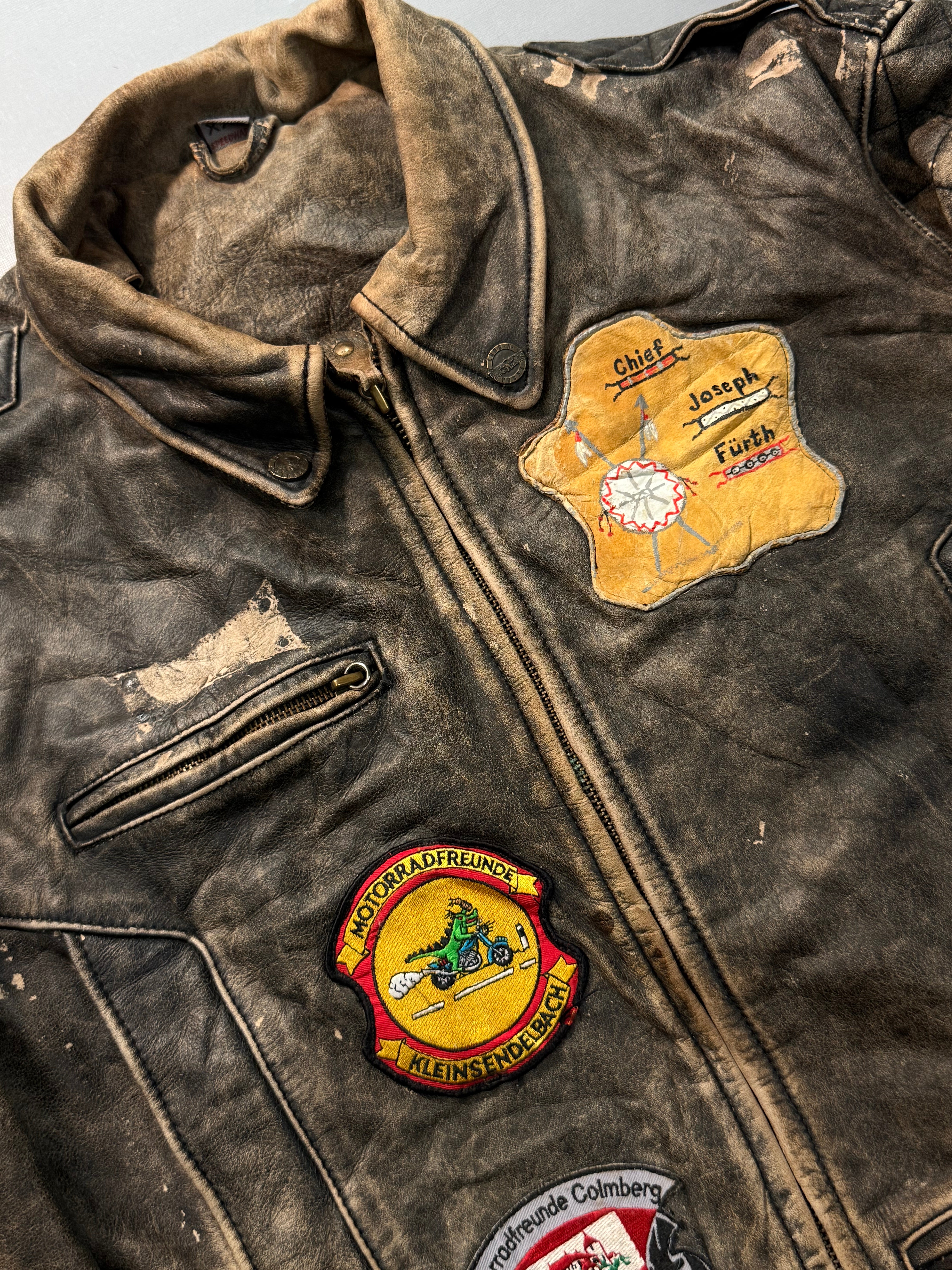 Guns n roses biker leather jacket(M/L)