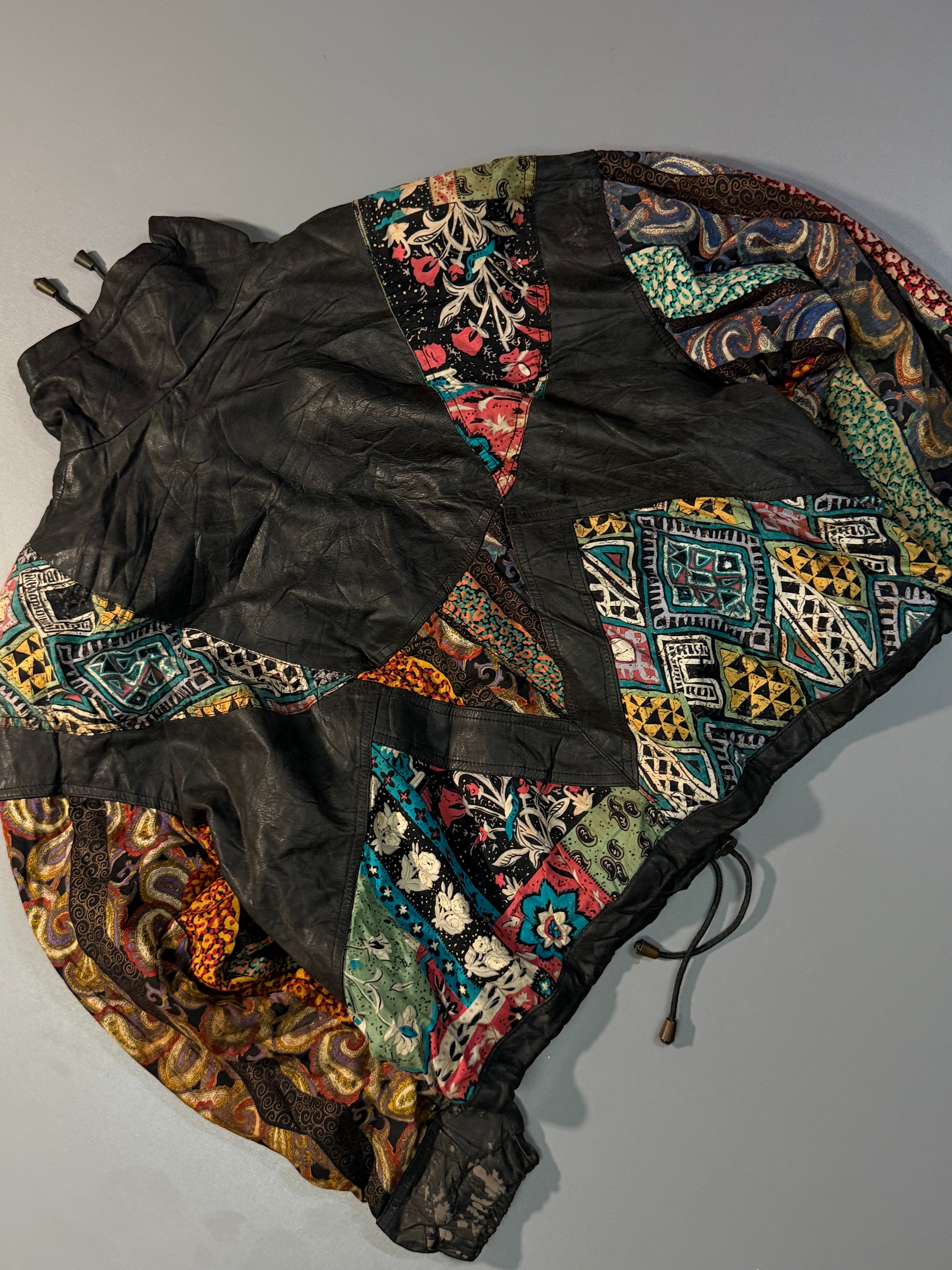 Bomber leather jacket(XS/S/M)