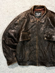 Bomber leather jacket(M/L)
