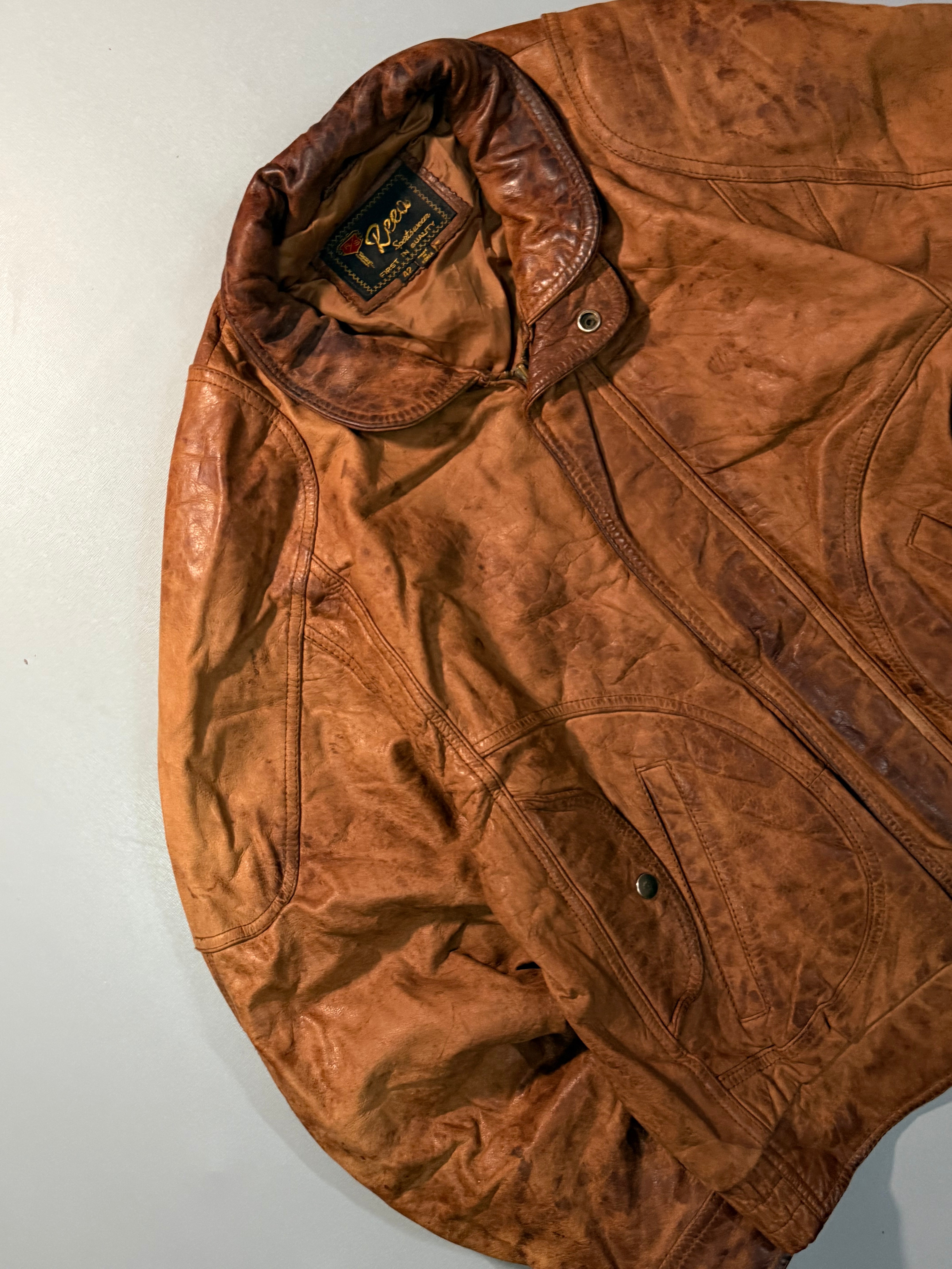 Bomber leather jacket(S/M)