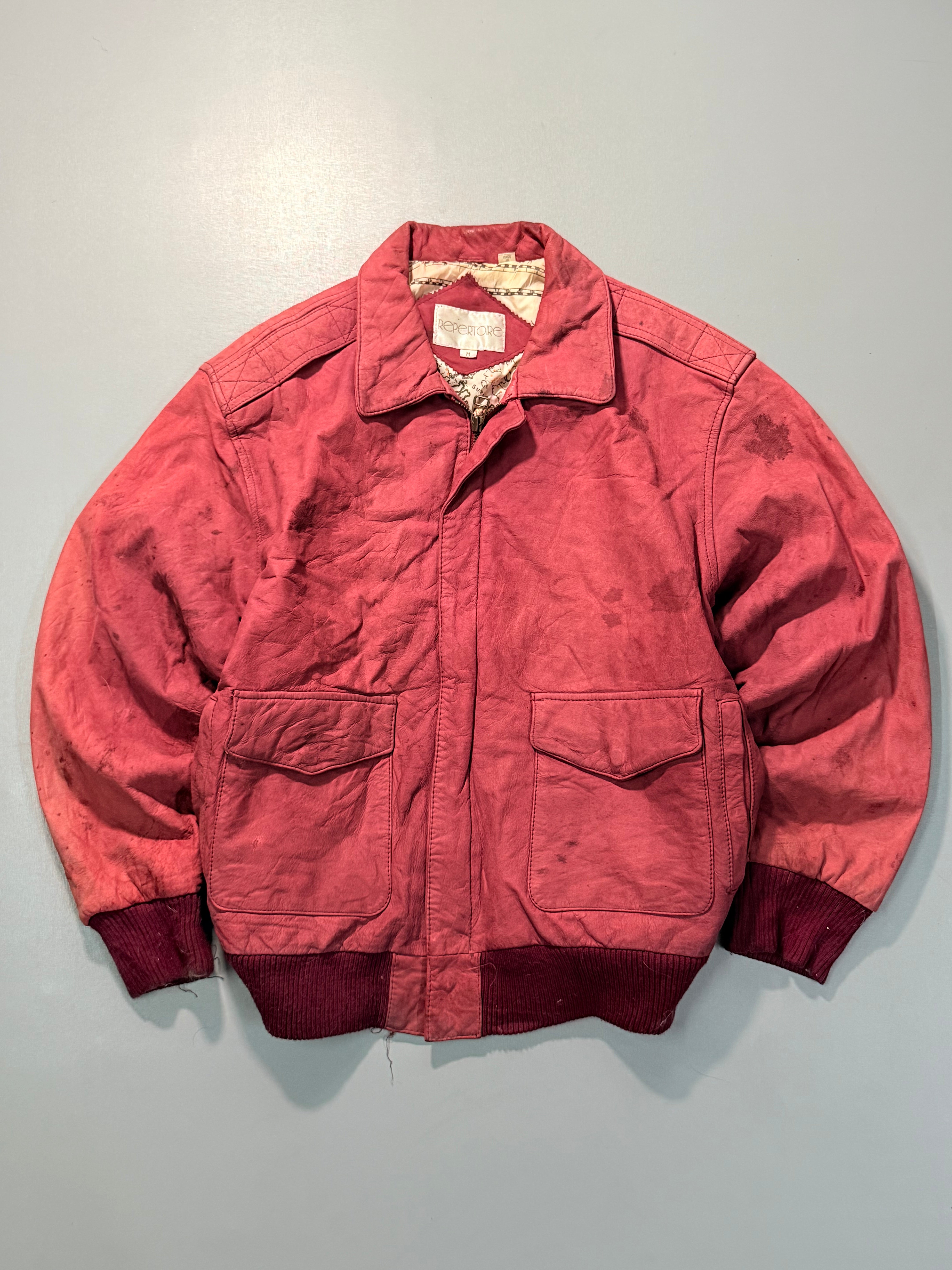 Bomber leather jacket (M/L)