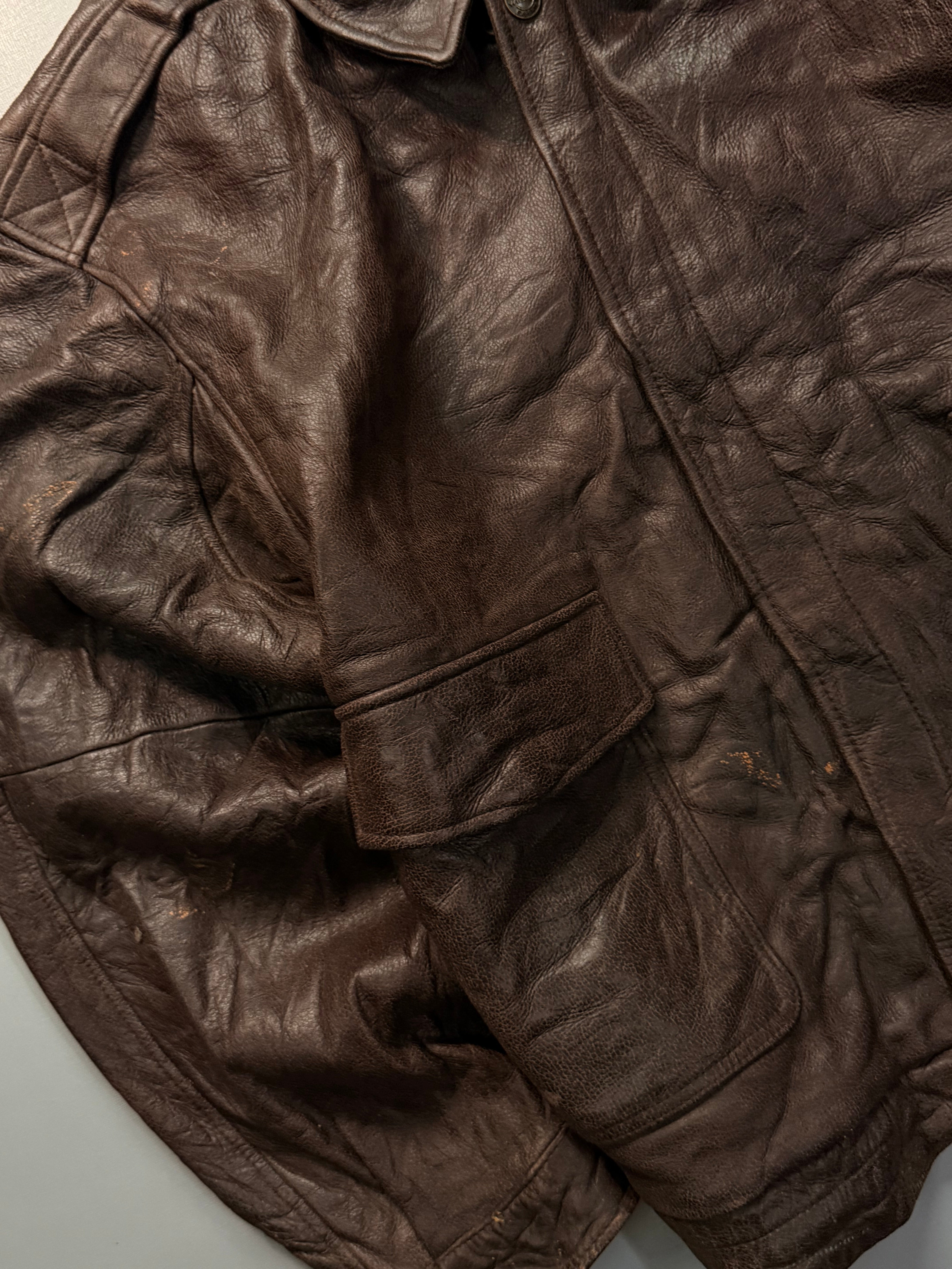 Bomber leather jacket