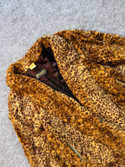 Animal print fur coat(XL+)