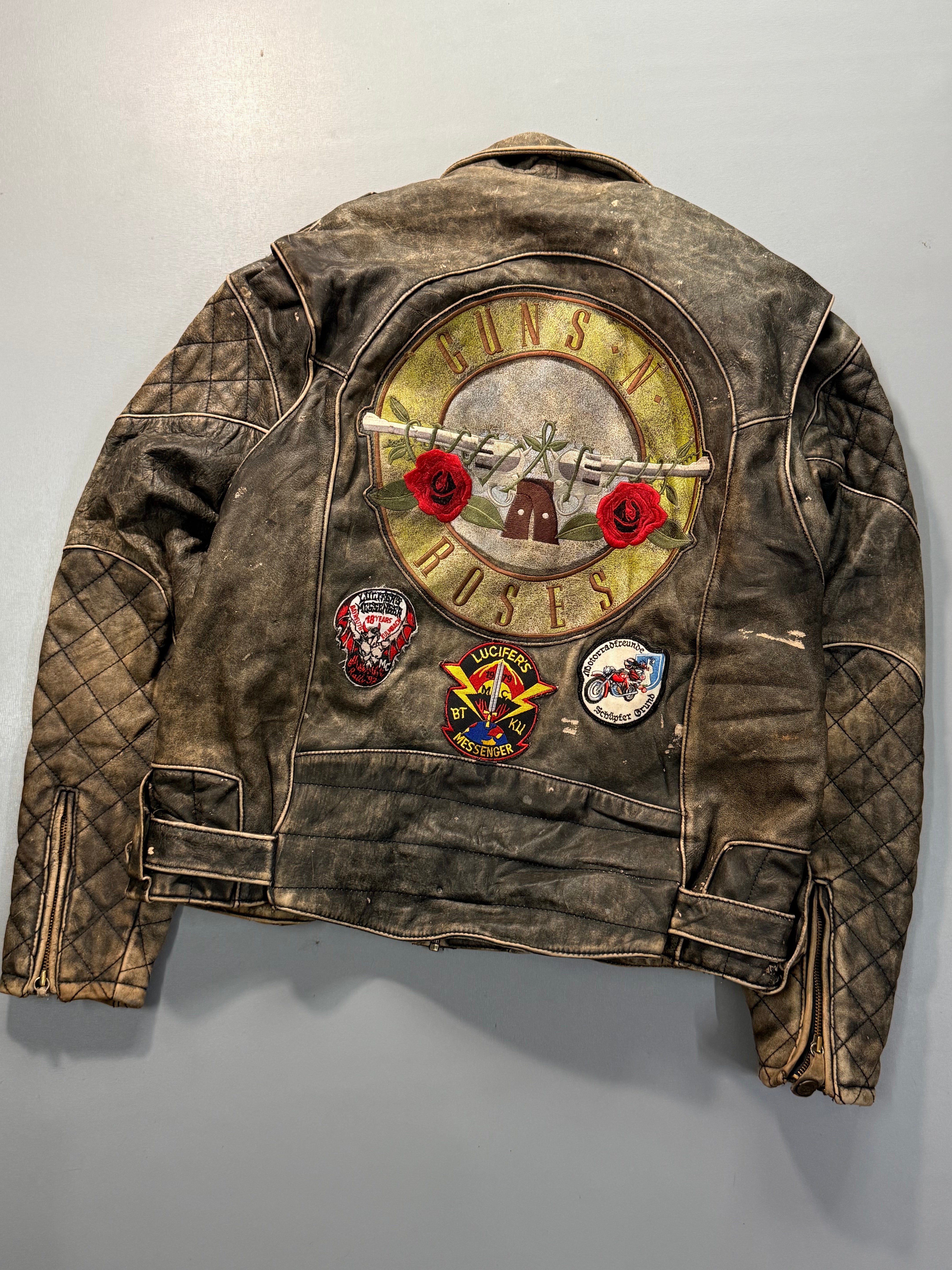Guns n roses biker leather jacket(M/L)