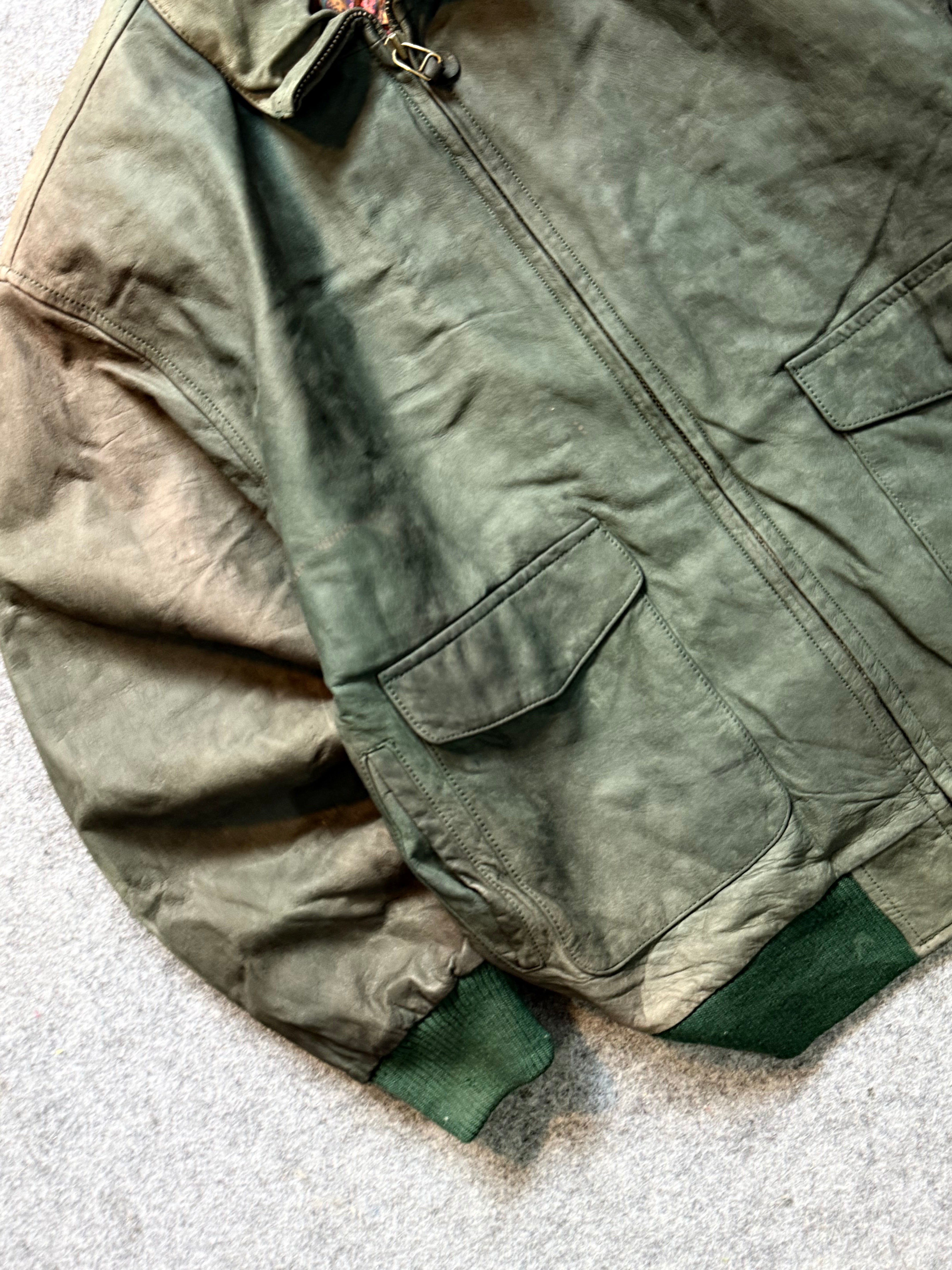 Bomber leather jacket(M/L/XL)