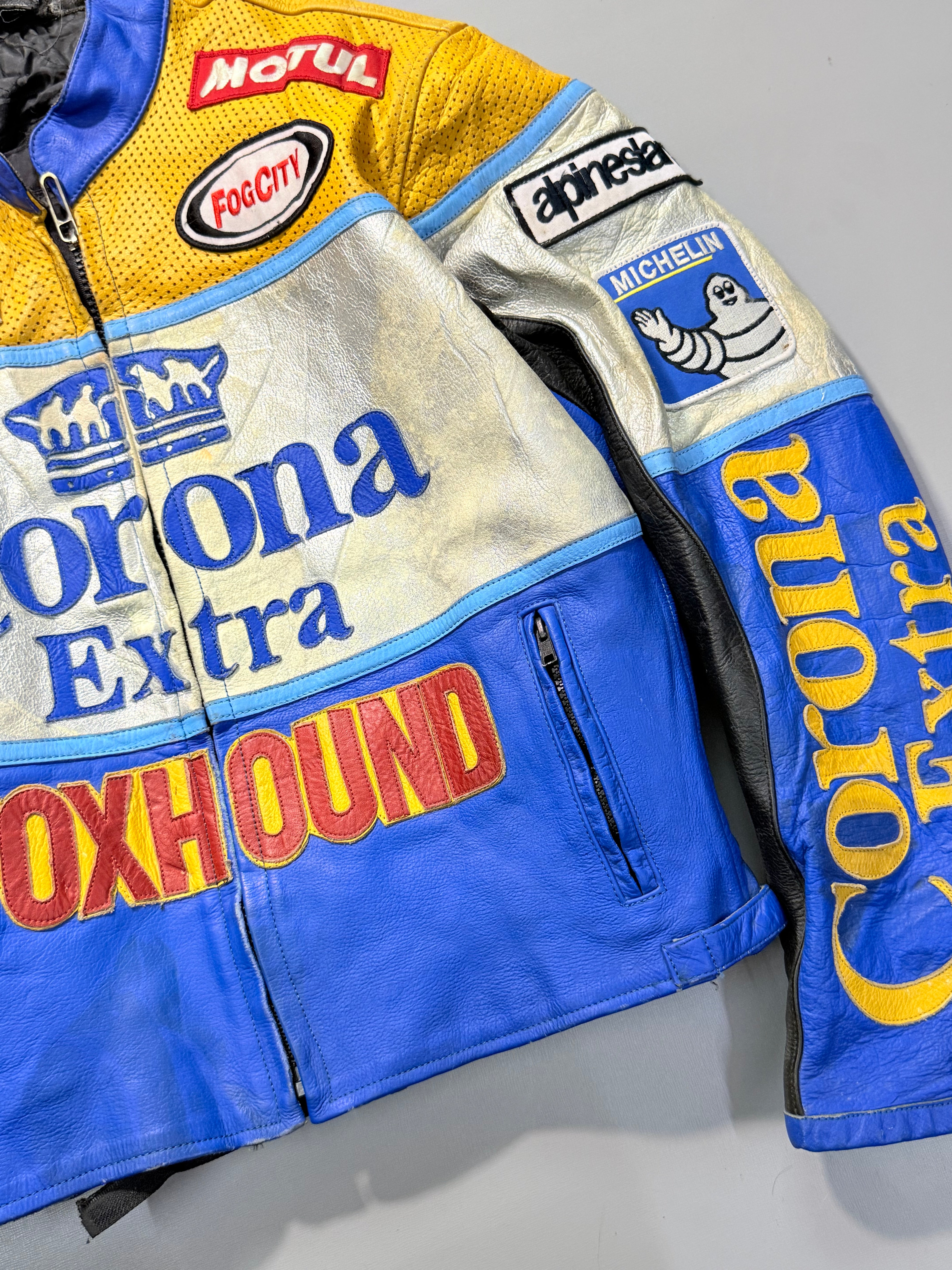 Corona extra biker leather jacket(XS/S)
