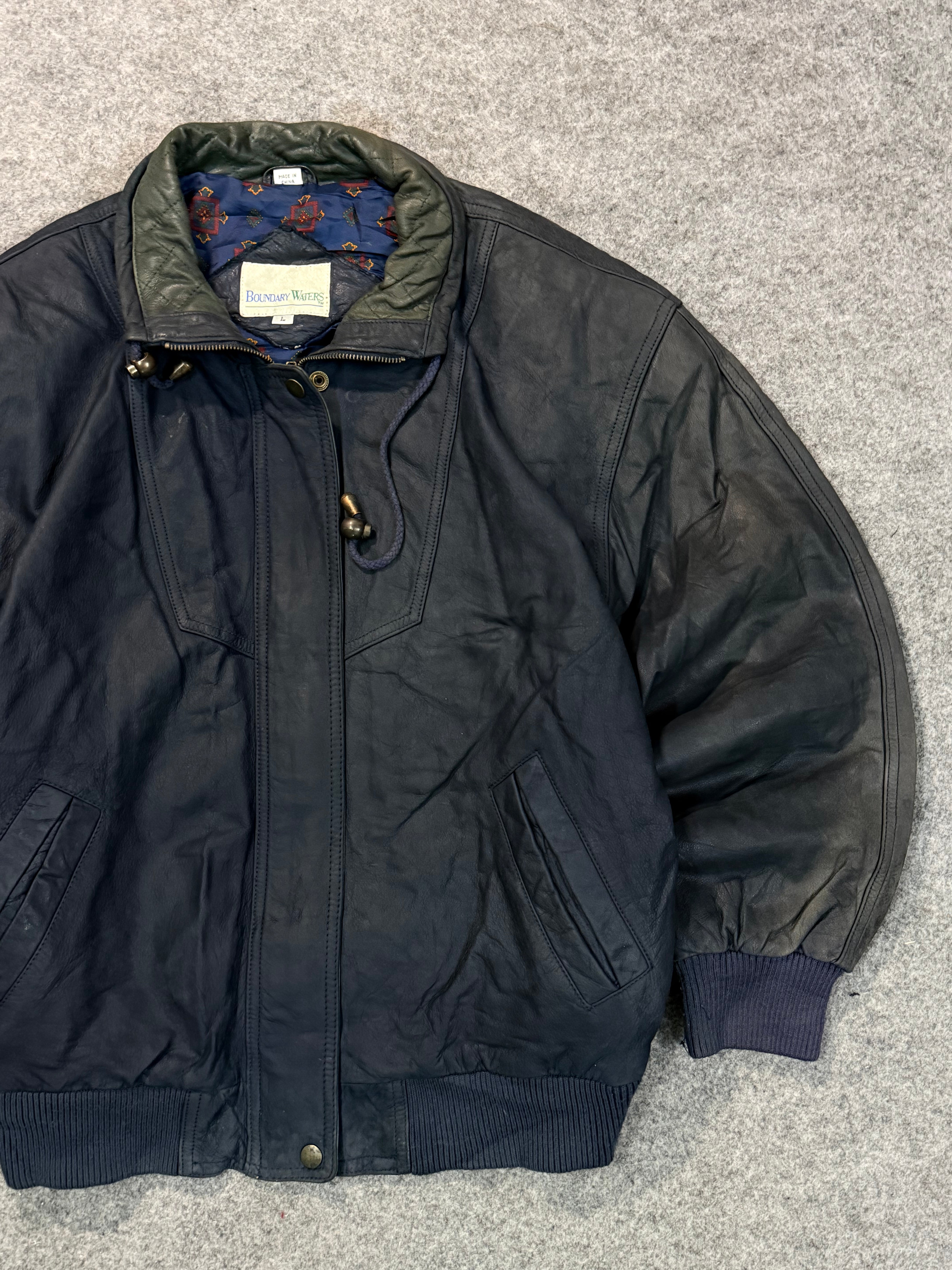 Bomber leather jacket(M/L/XL)