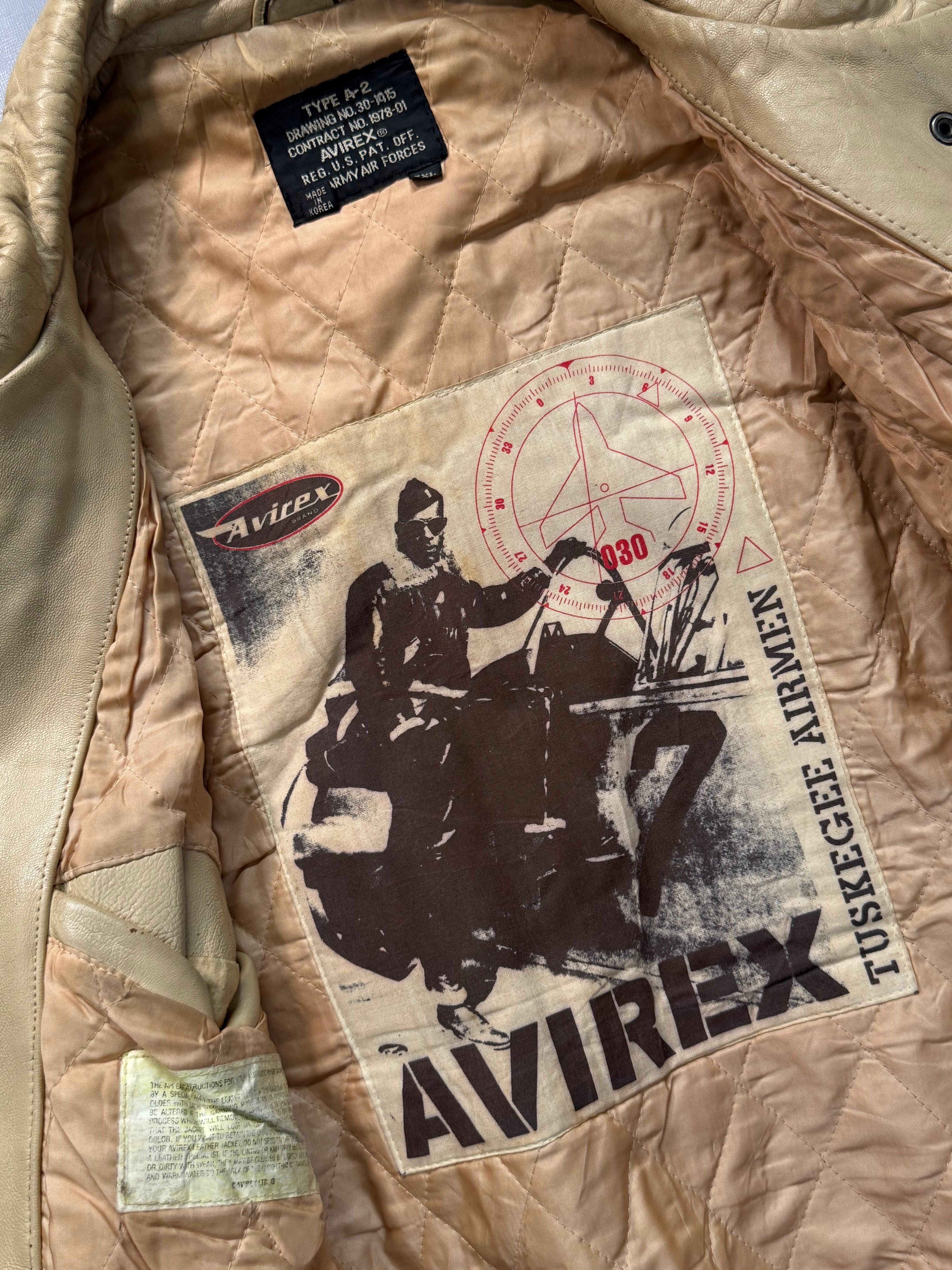 Avirex bomber leather jacket(2XL-3XL)