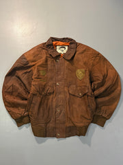 Bomber leather jacket(XS/S)