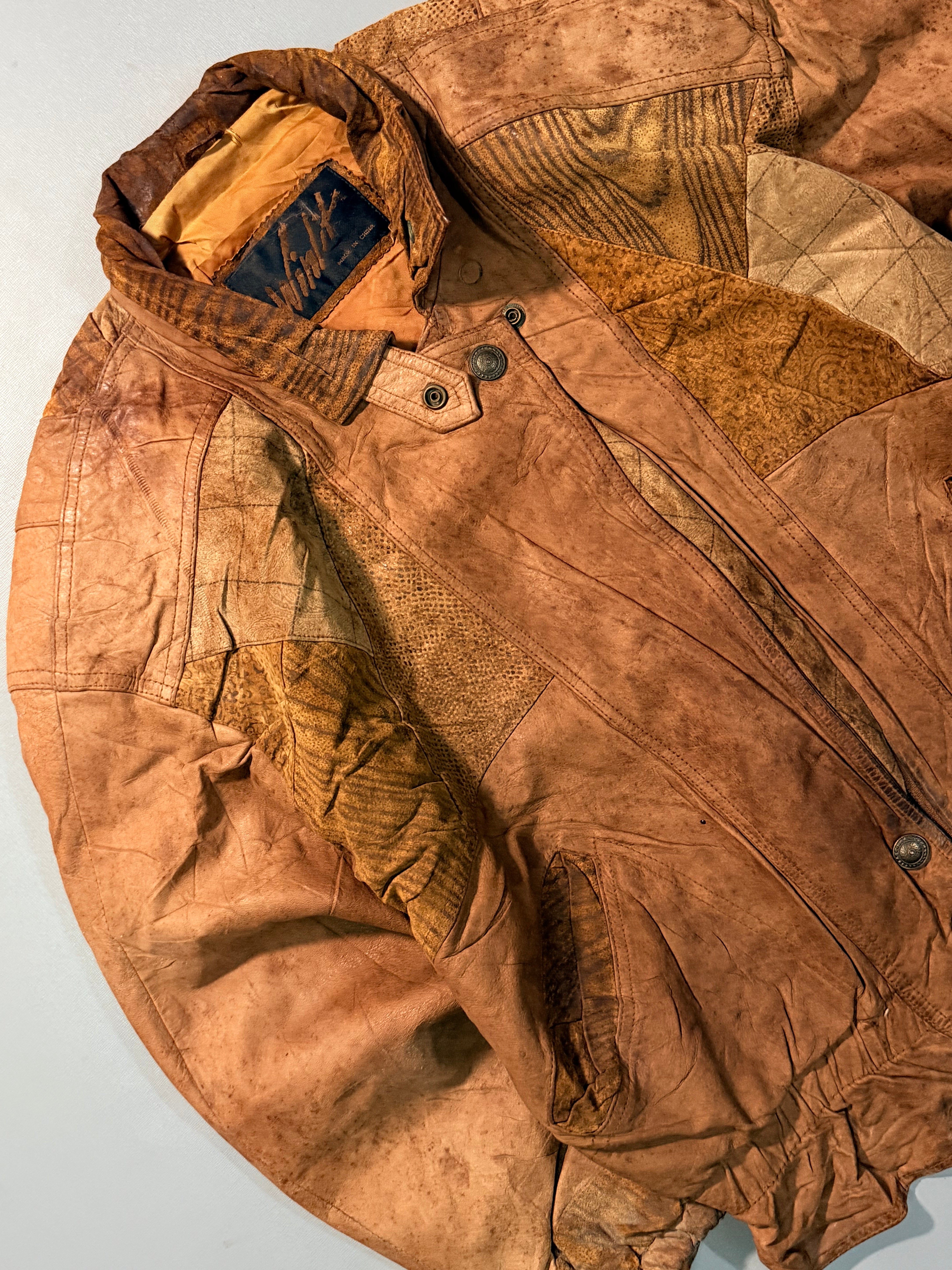 Bomber leather jacket(S/M)