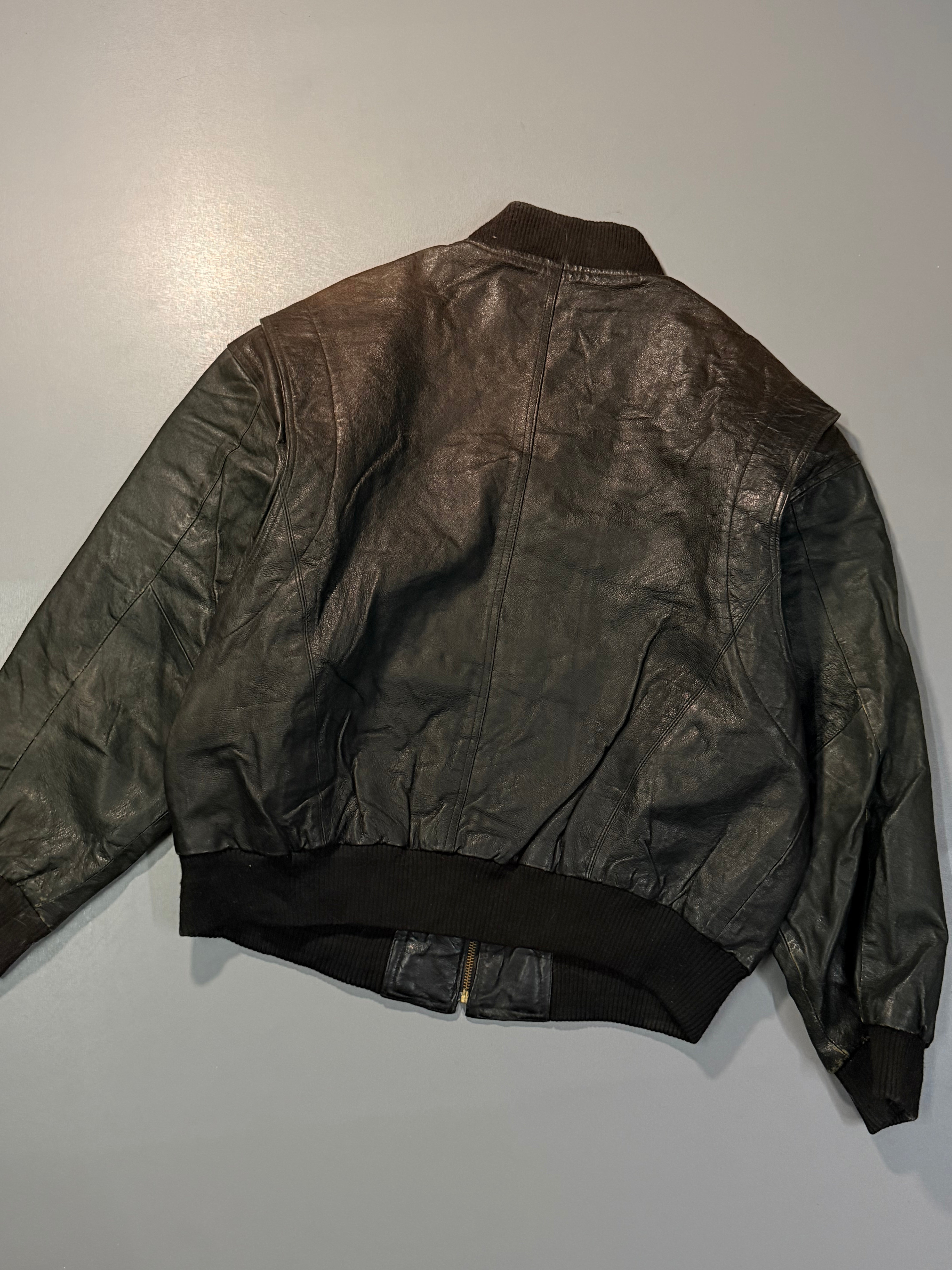 Bomber leather jacket(M/L)