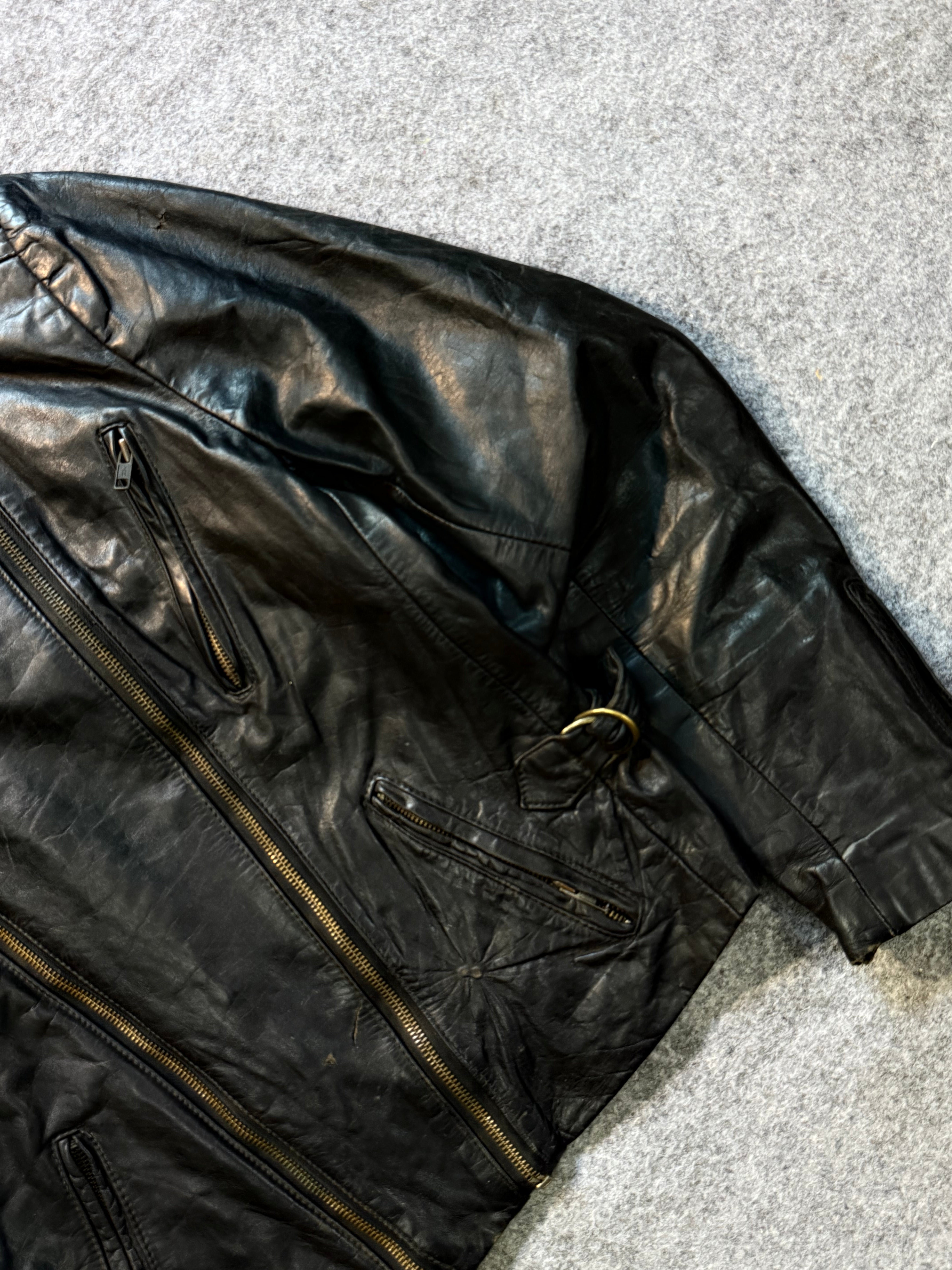 Biker leather jacket(M/L)
