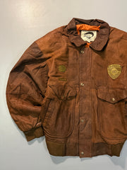 Bomber leather jacket(XS/S)