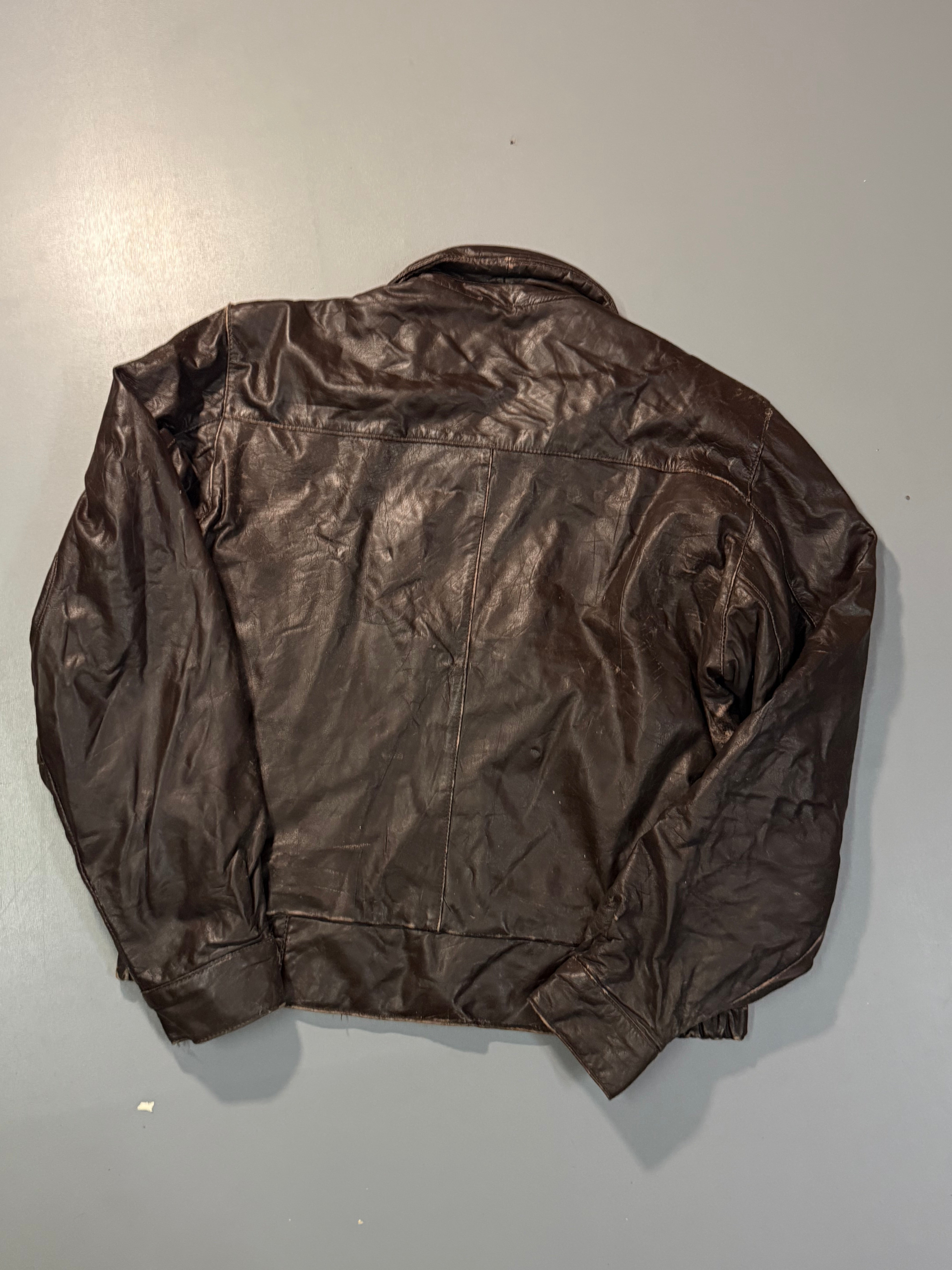 Bomber leather jacket(M/L)