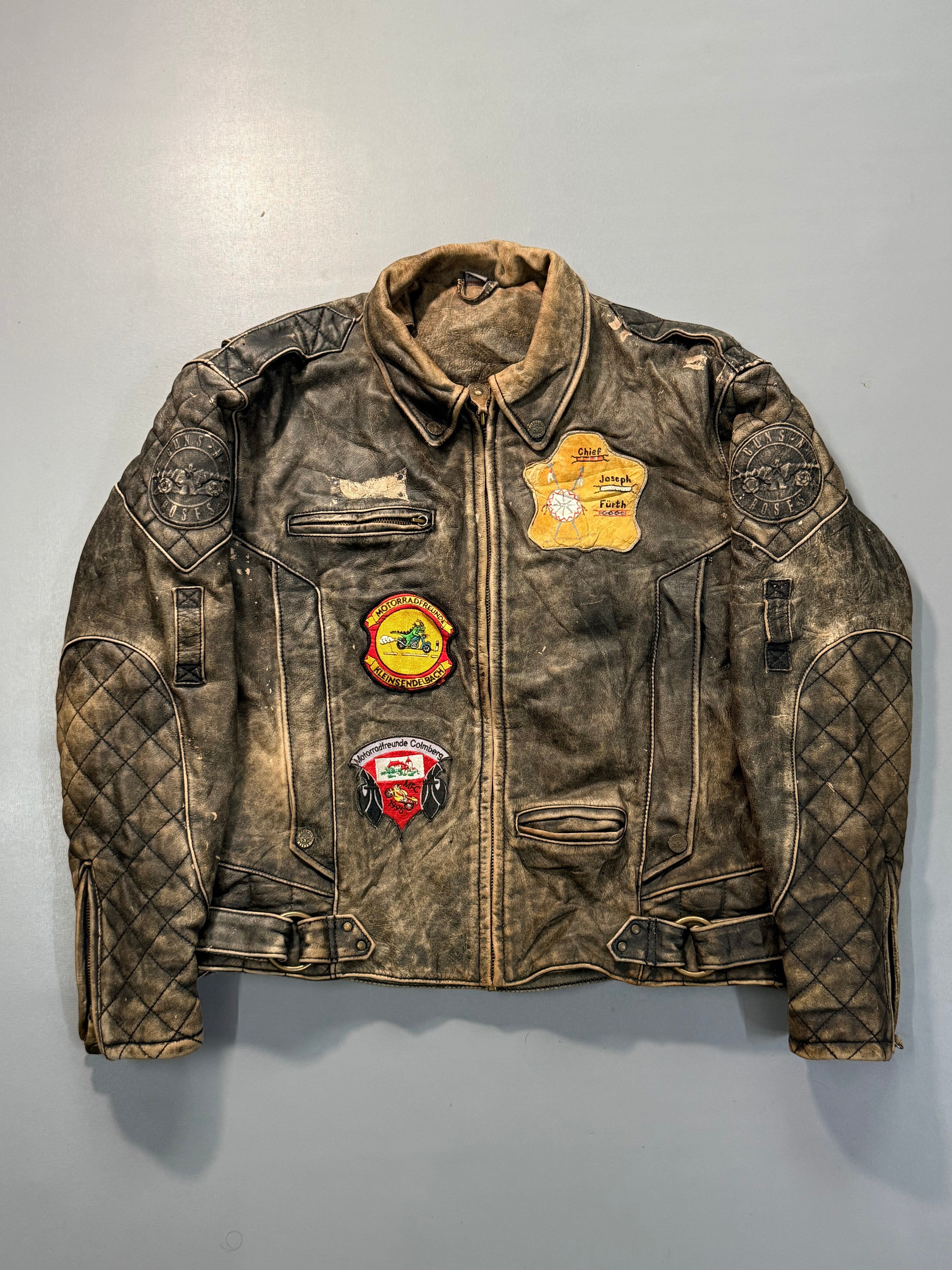 Guns n roses biker leather jacket(M/L)