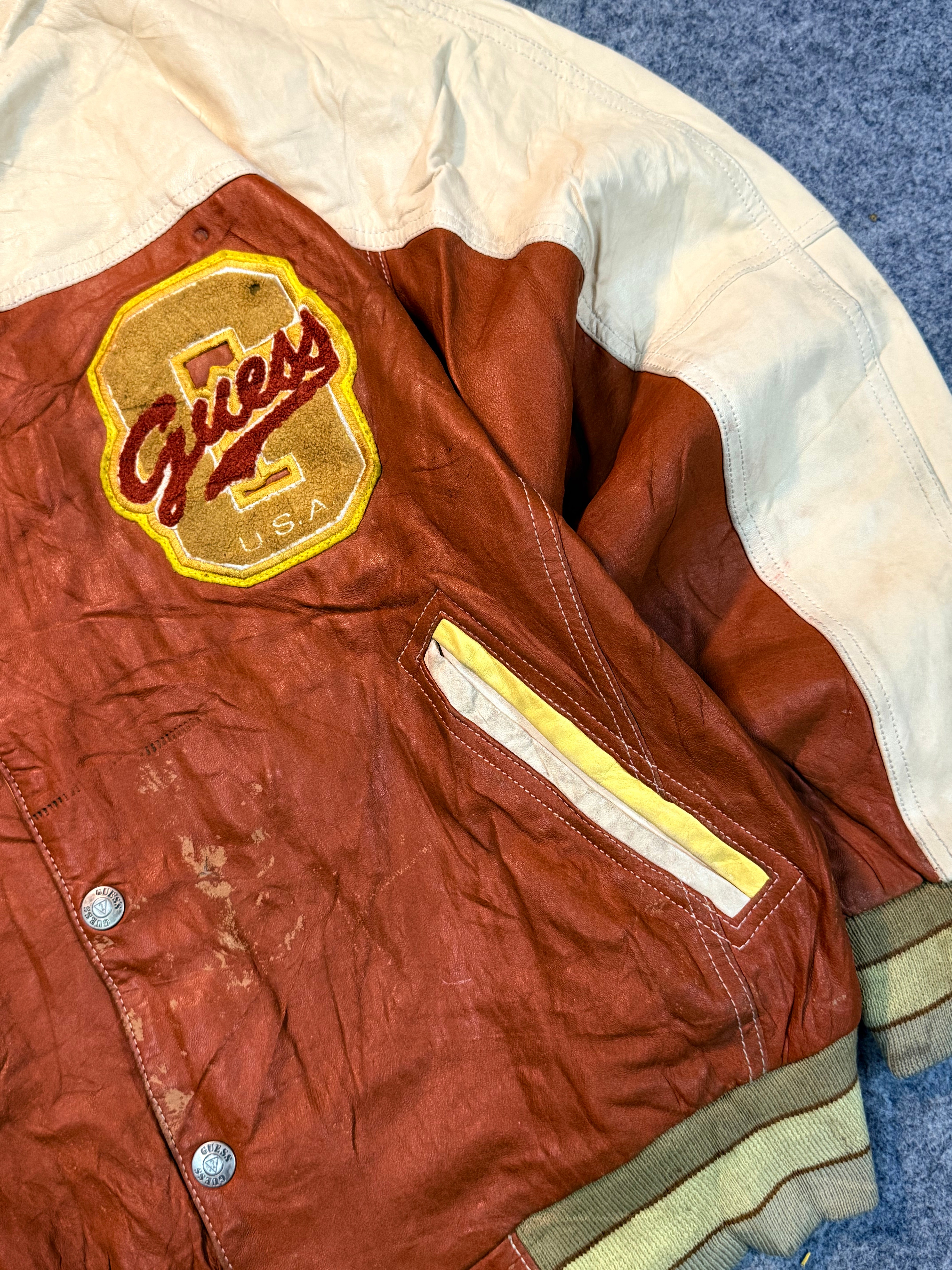 Bomber leather jacket(L/Xl)