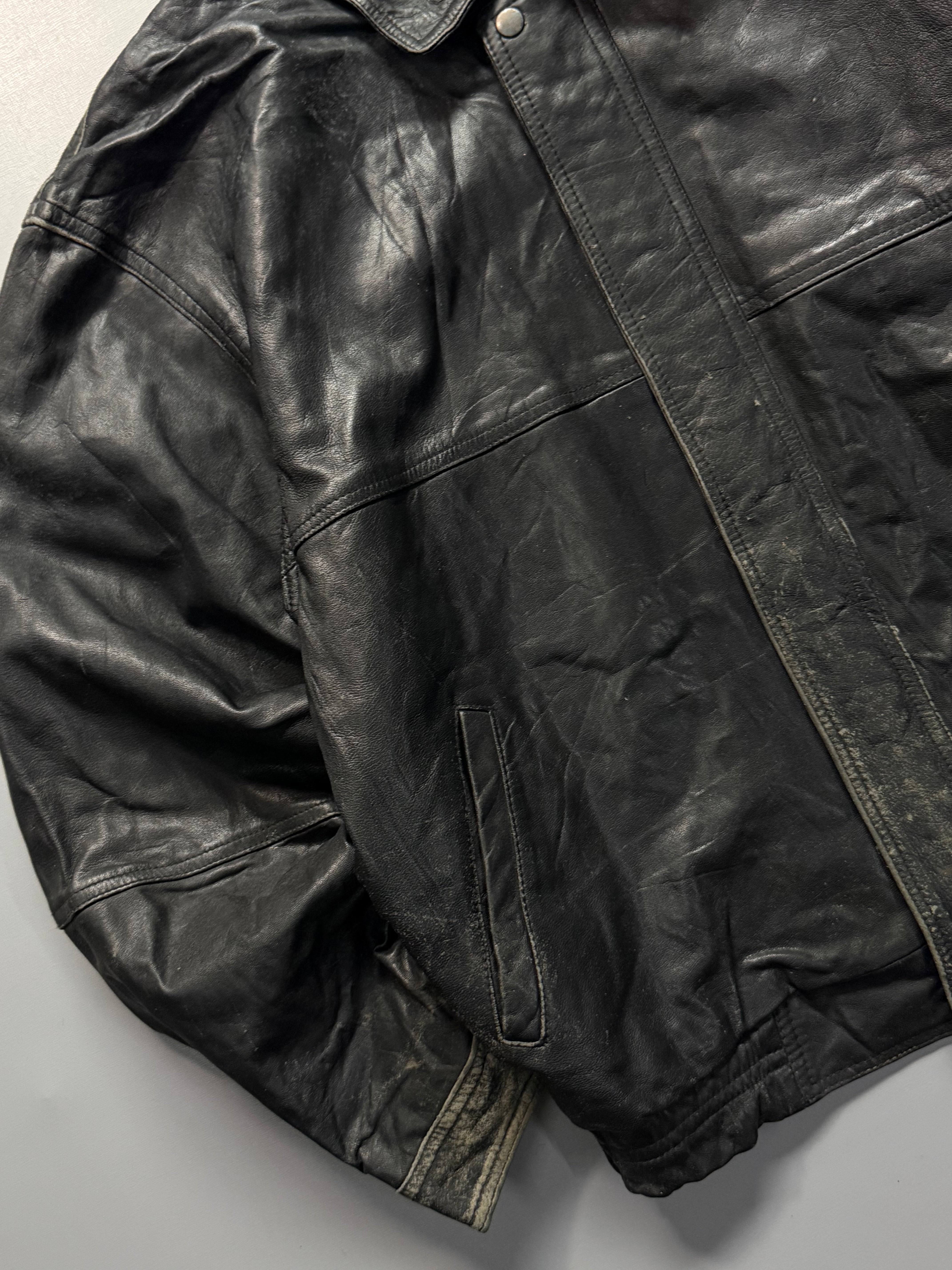 Bomber leather jacket(L/XL)