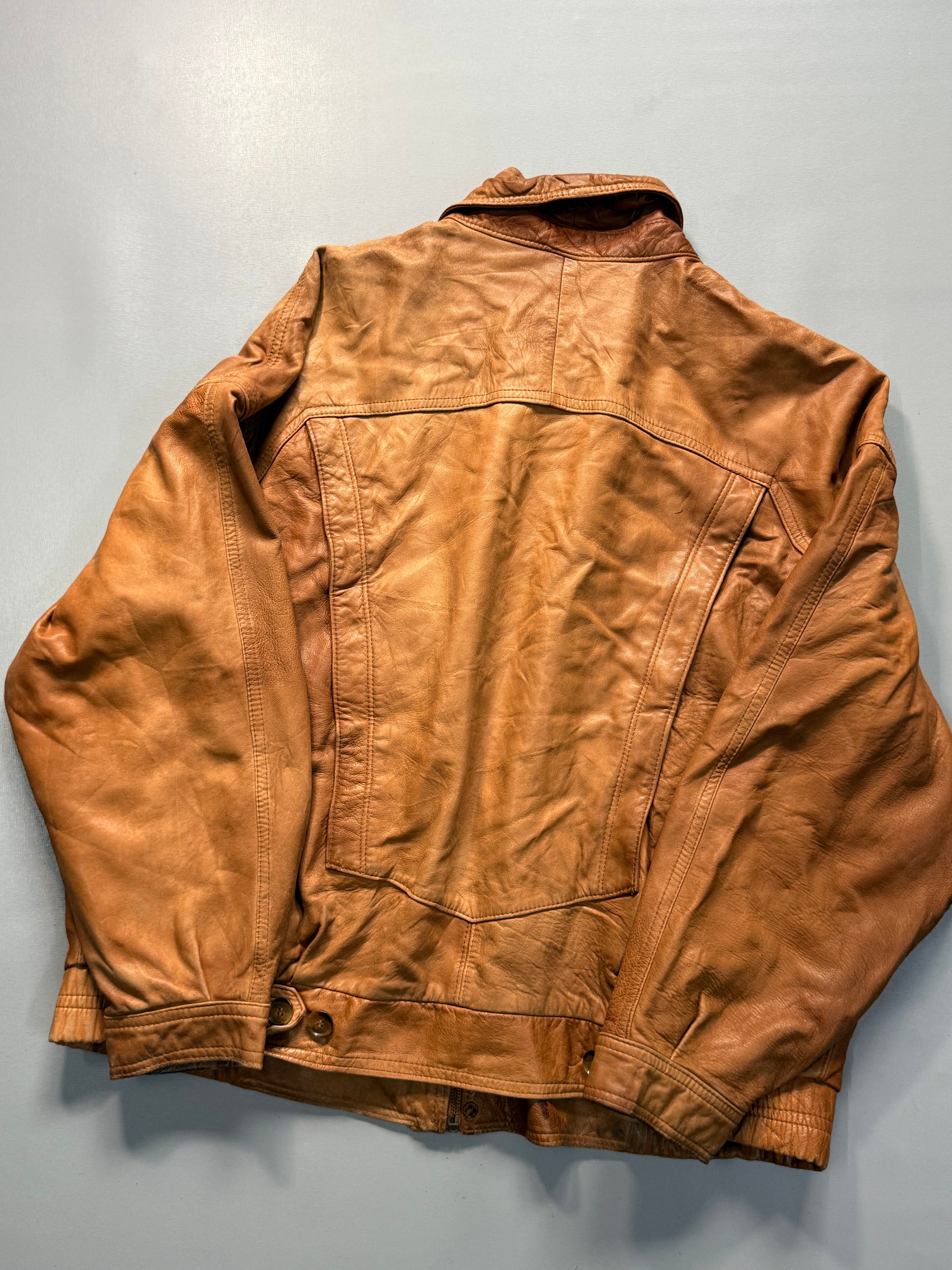 Bomber leather jacket(XL/2XL)