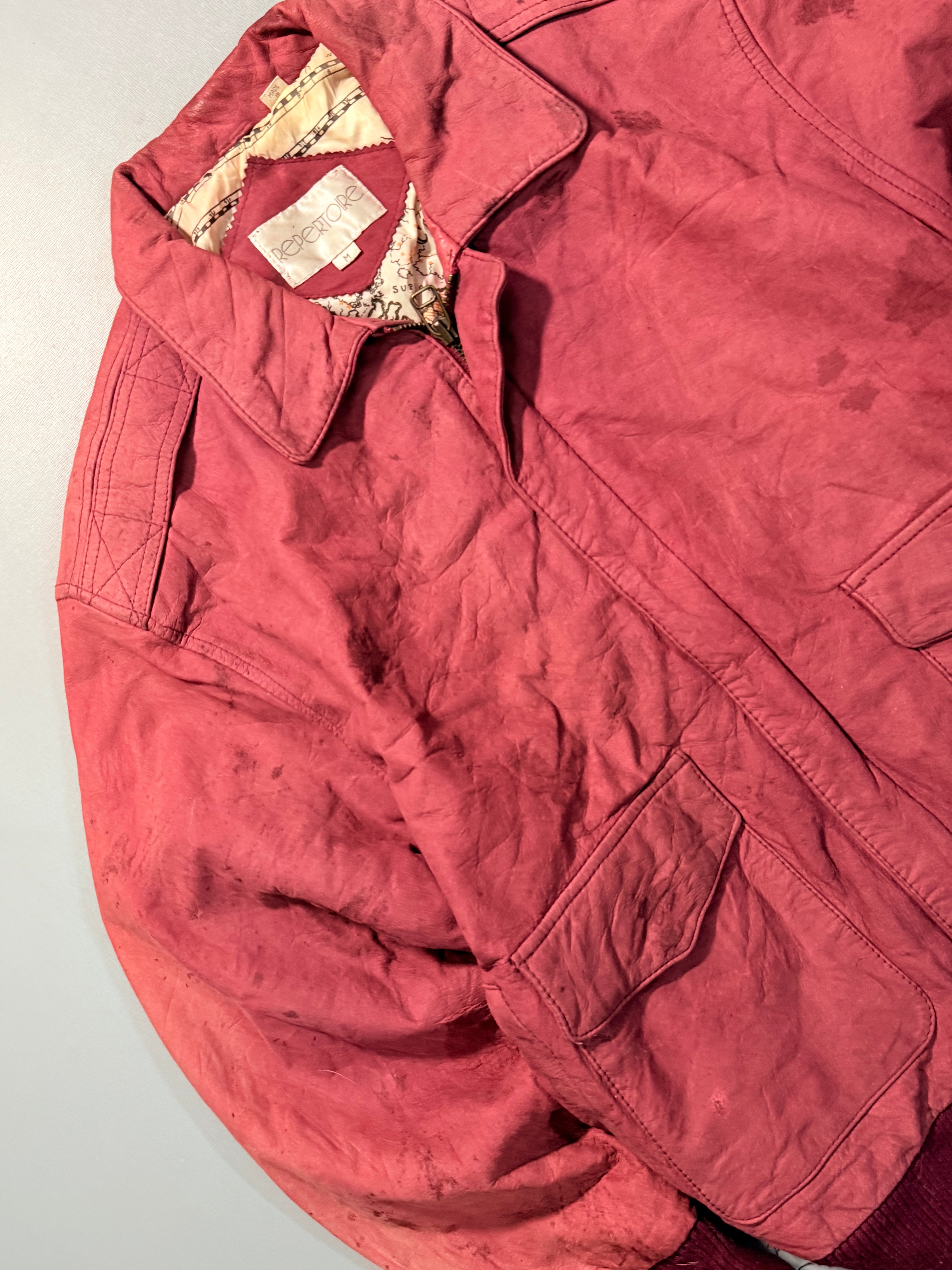 Bomber leather jacket (M/L)