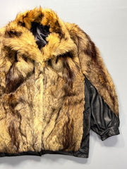 Fur-Leather coat (L/XL)
