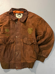 Bomber leather jacket(XS/S)