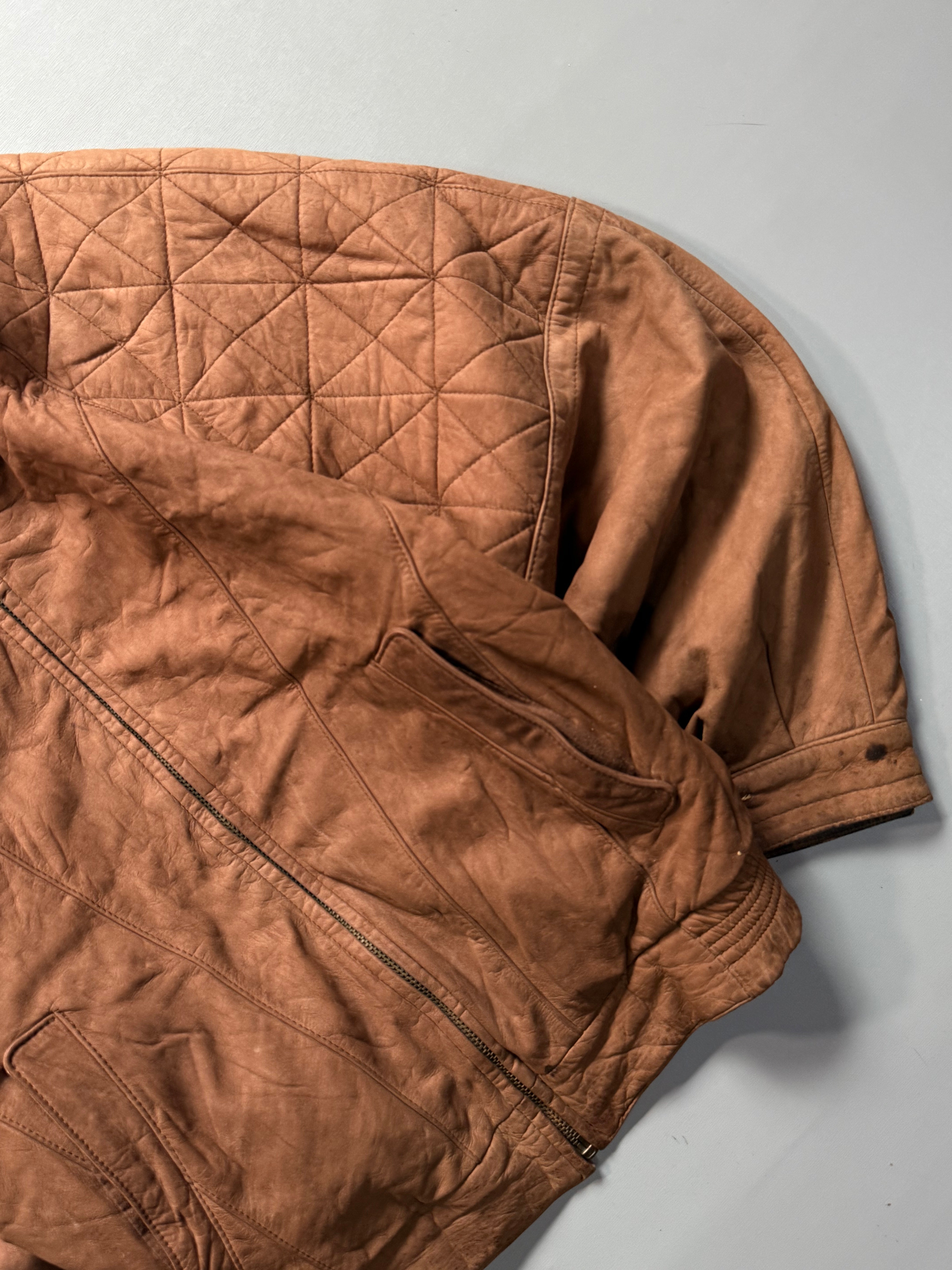 Bomber leather jacket(M/L)