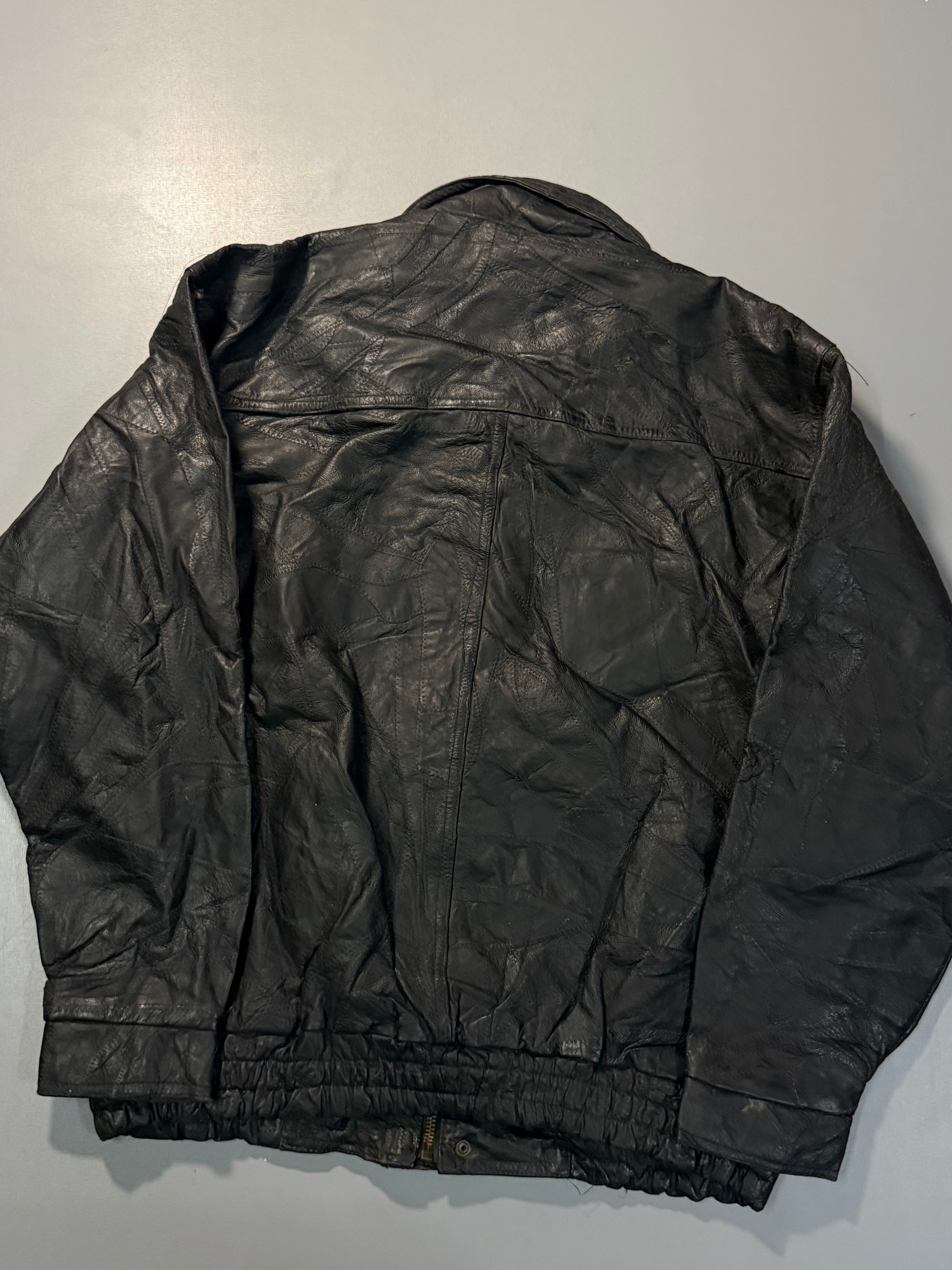 Bomber leather jacket(L/XL)