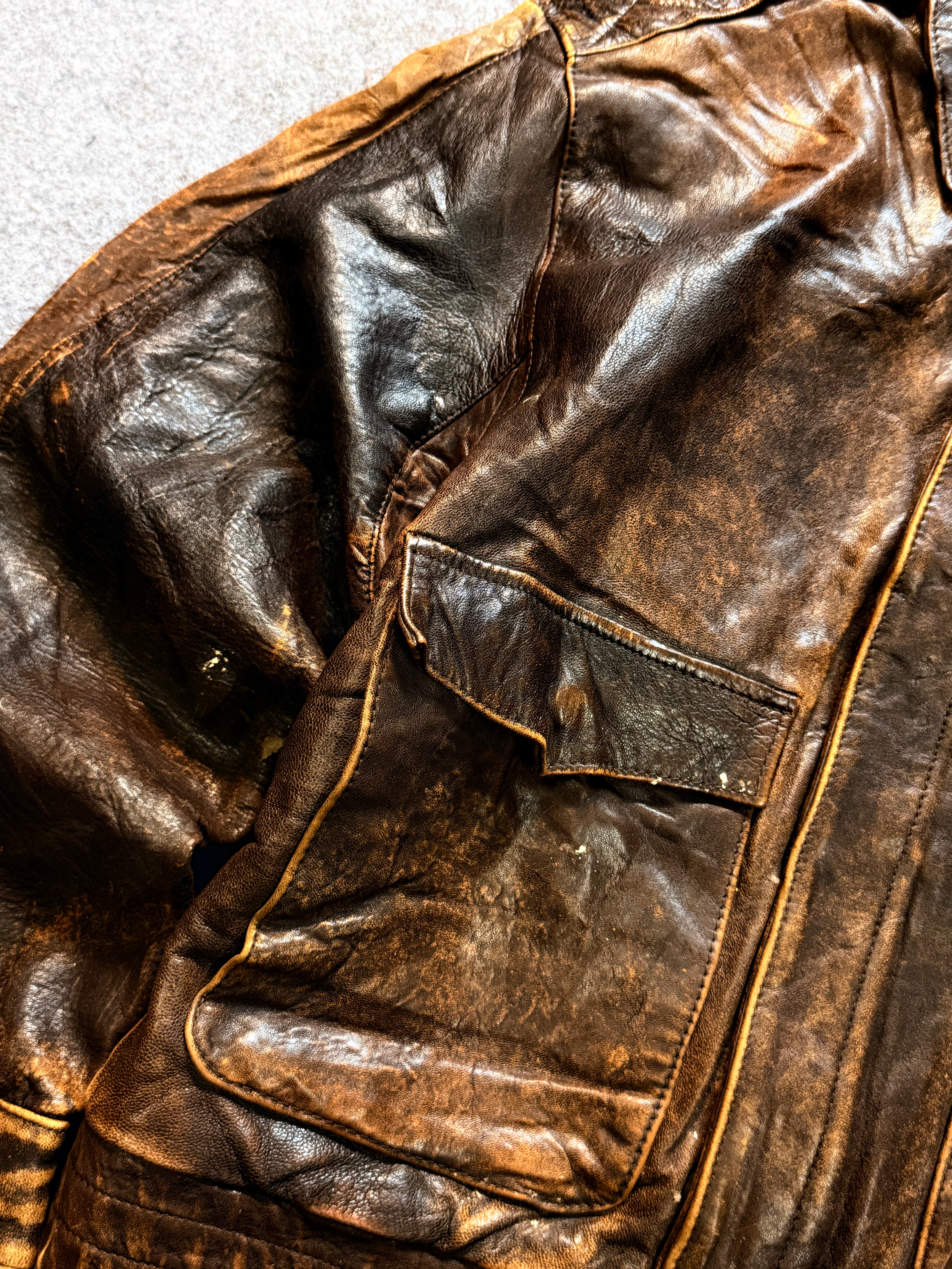 Bomber leather jacket(S/M/L)