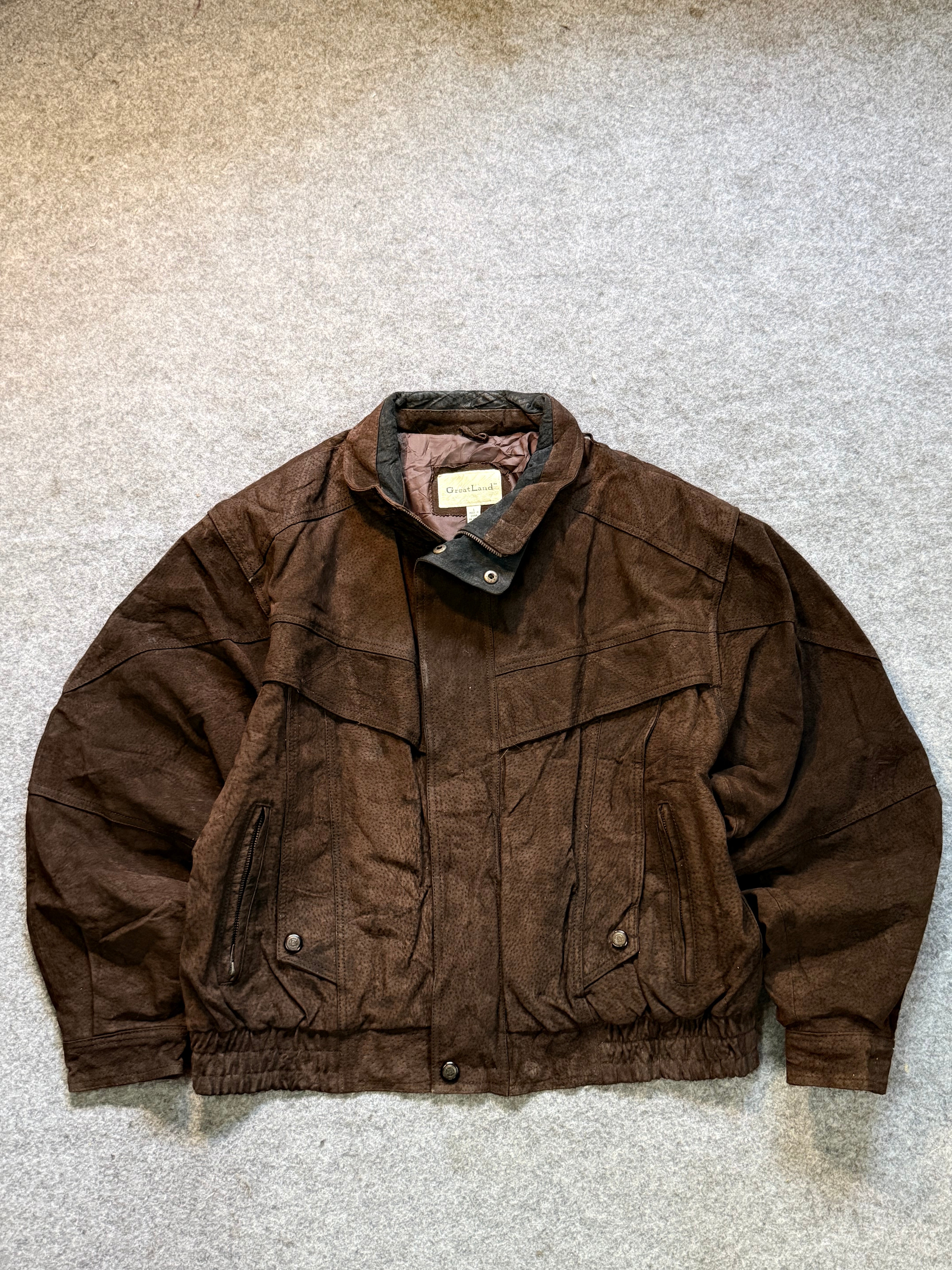Bomber leather jacket(M/L)