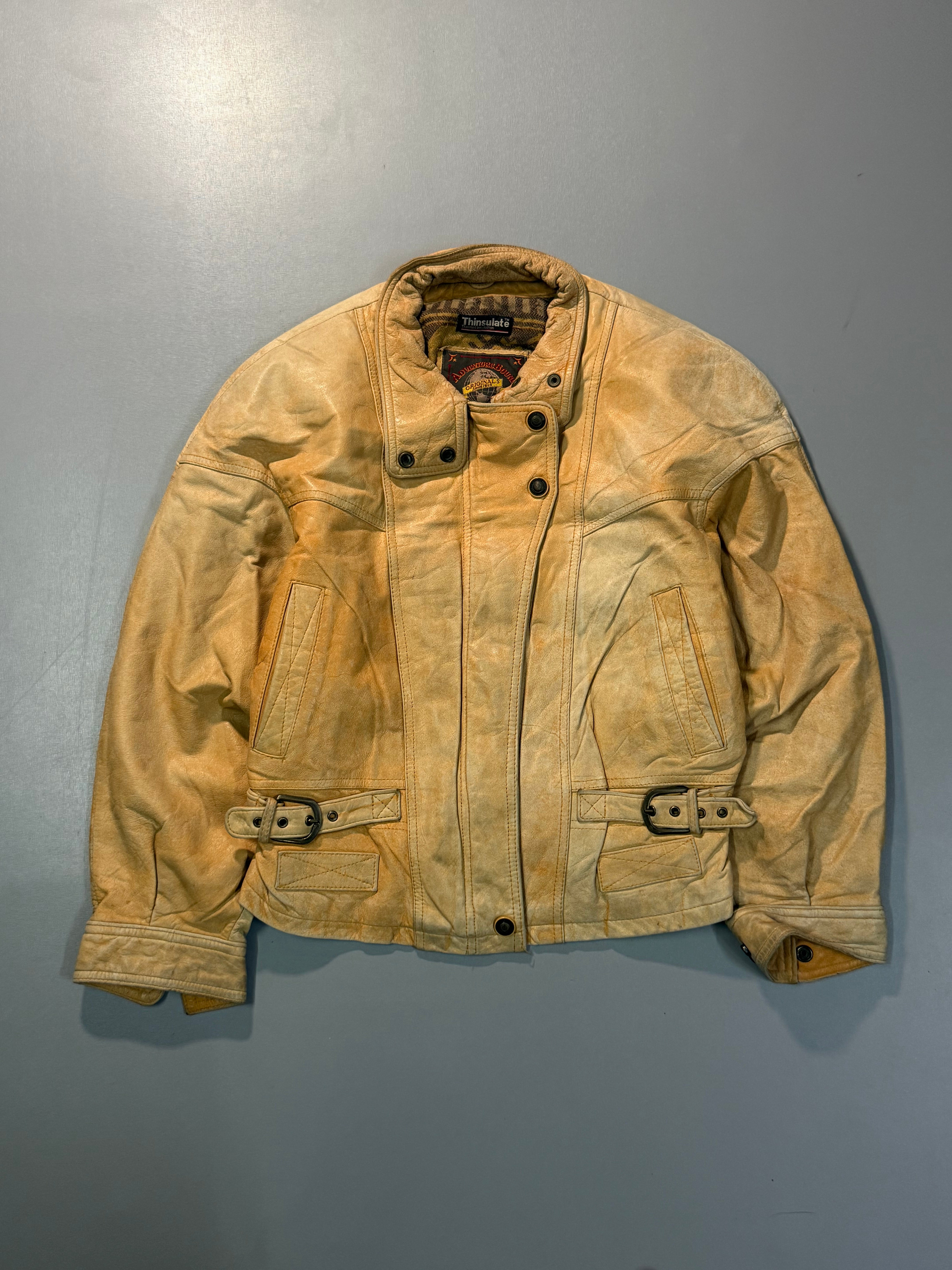 Bomber leather jacket(XS/S)