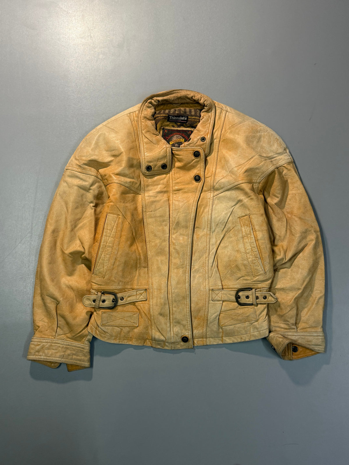 Bomber leather jacket(XS/S)