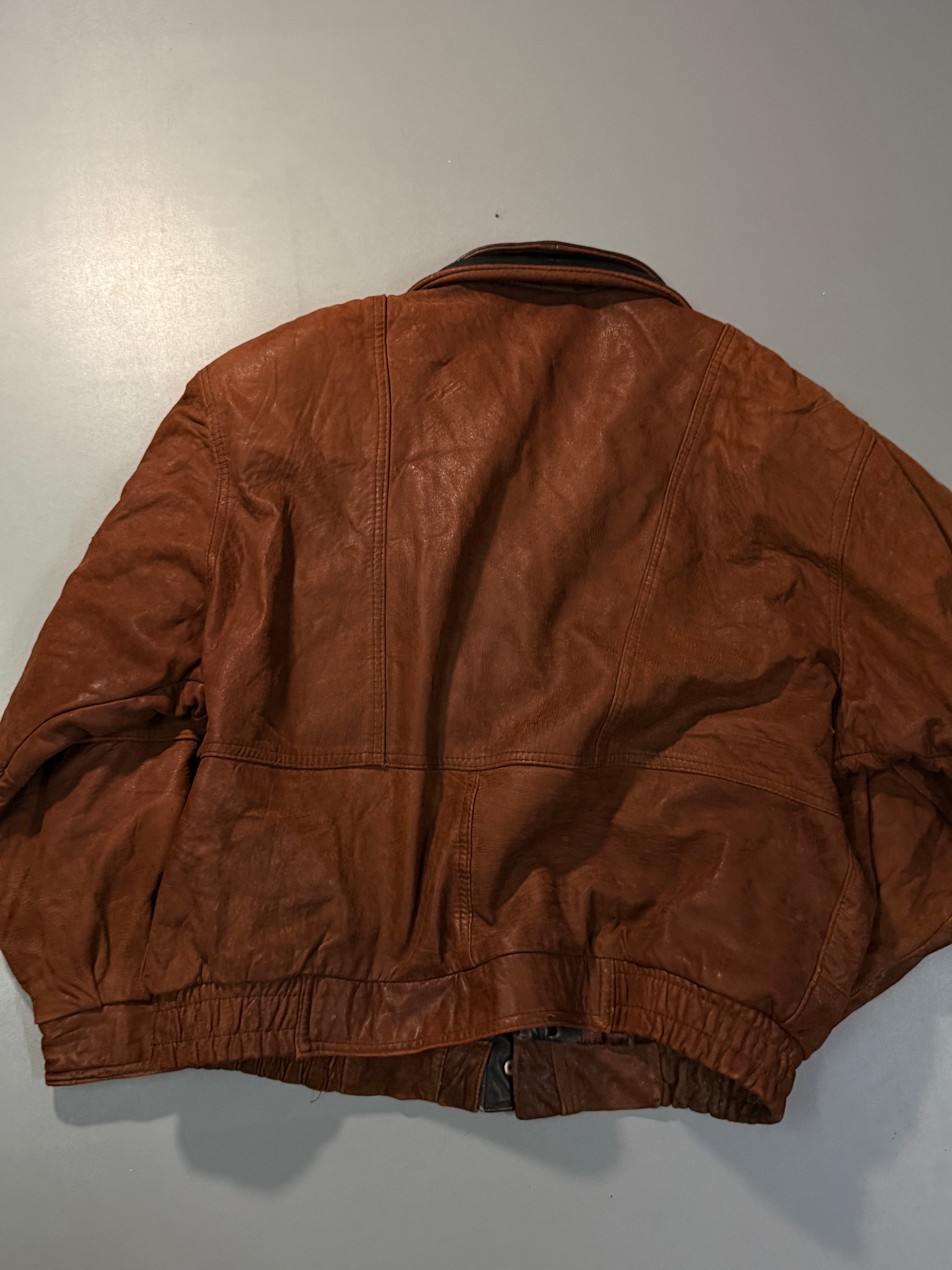 Bomber leather jacket(XL/2XL)