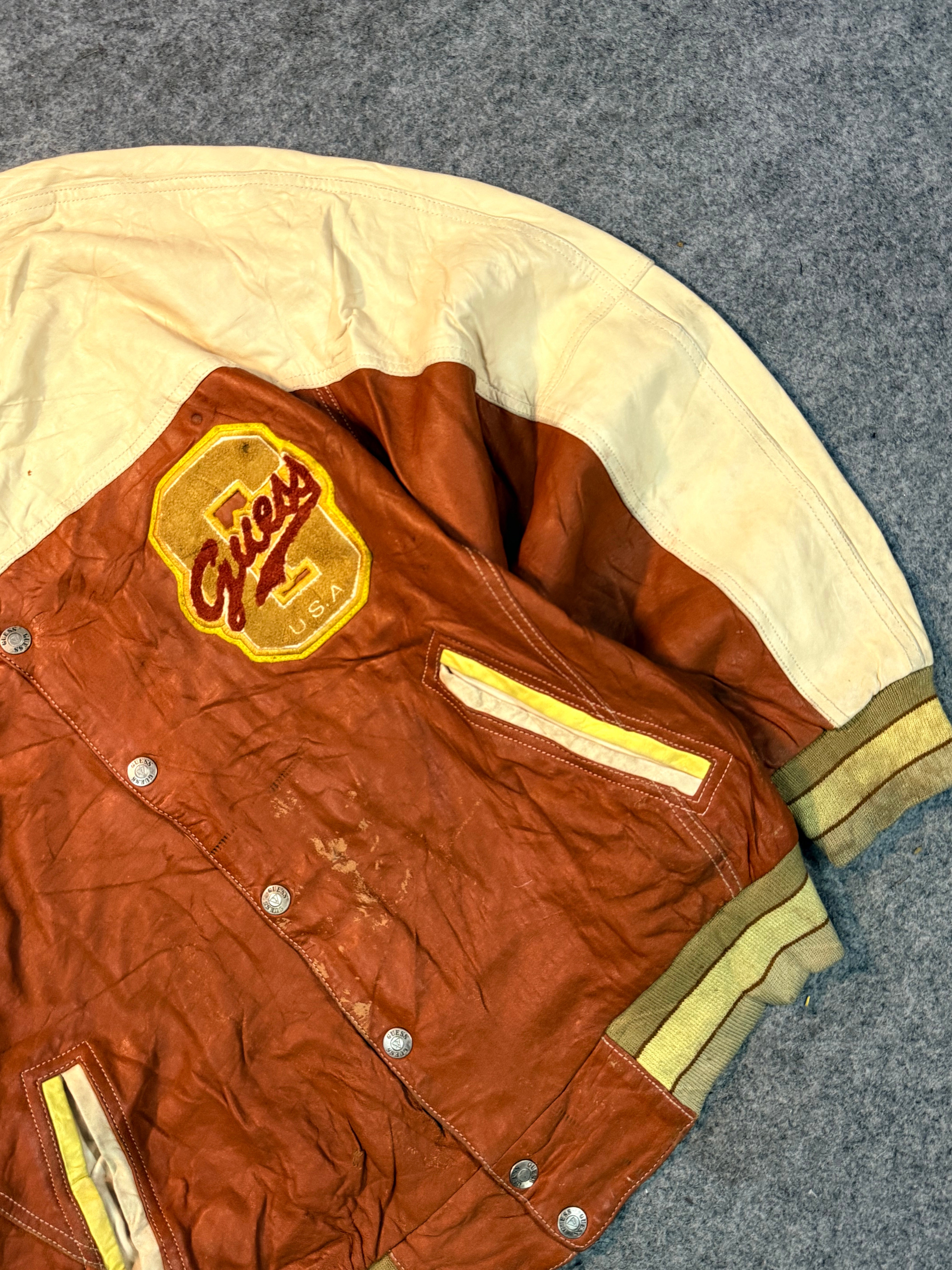 Bomber leather jacket(L/Xl)
